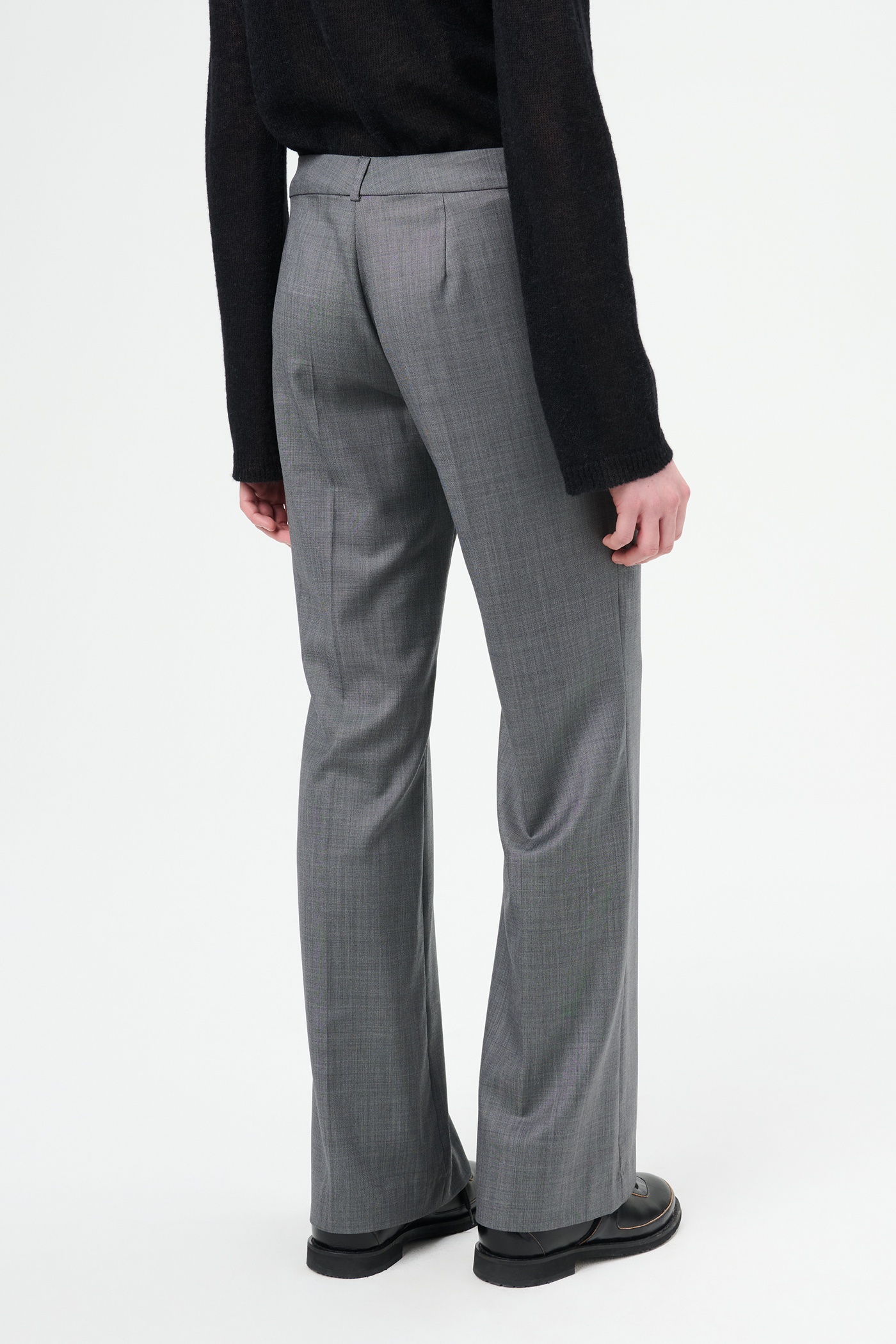 Hip Trouser Dark Grey Flow Wool - 4