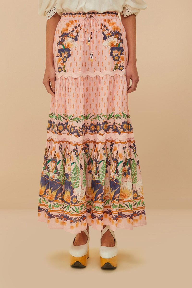 Pink Dream Garden Maxi Skirt 3