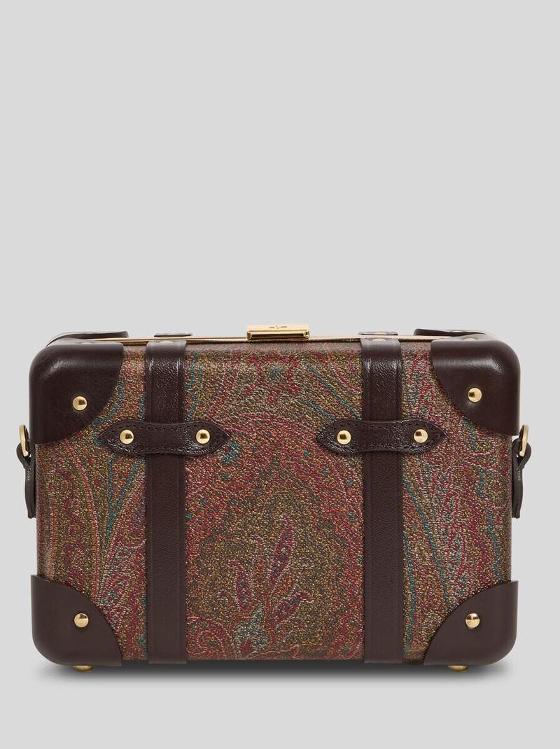 Etro ETRO X GLOBE-TROTTER MICRO RIGID ARNICA AND LEATHER CROSSBODY BAG outlook