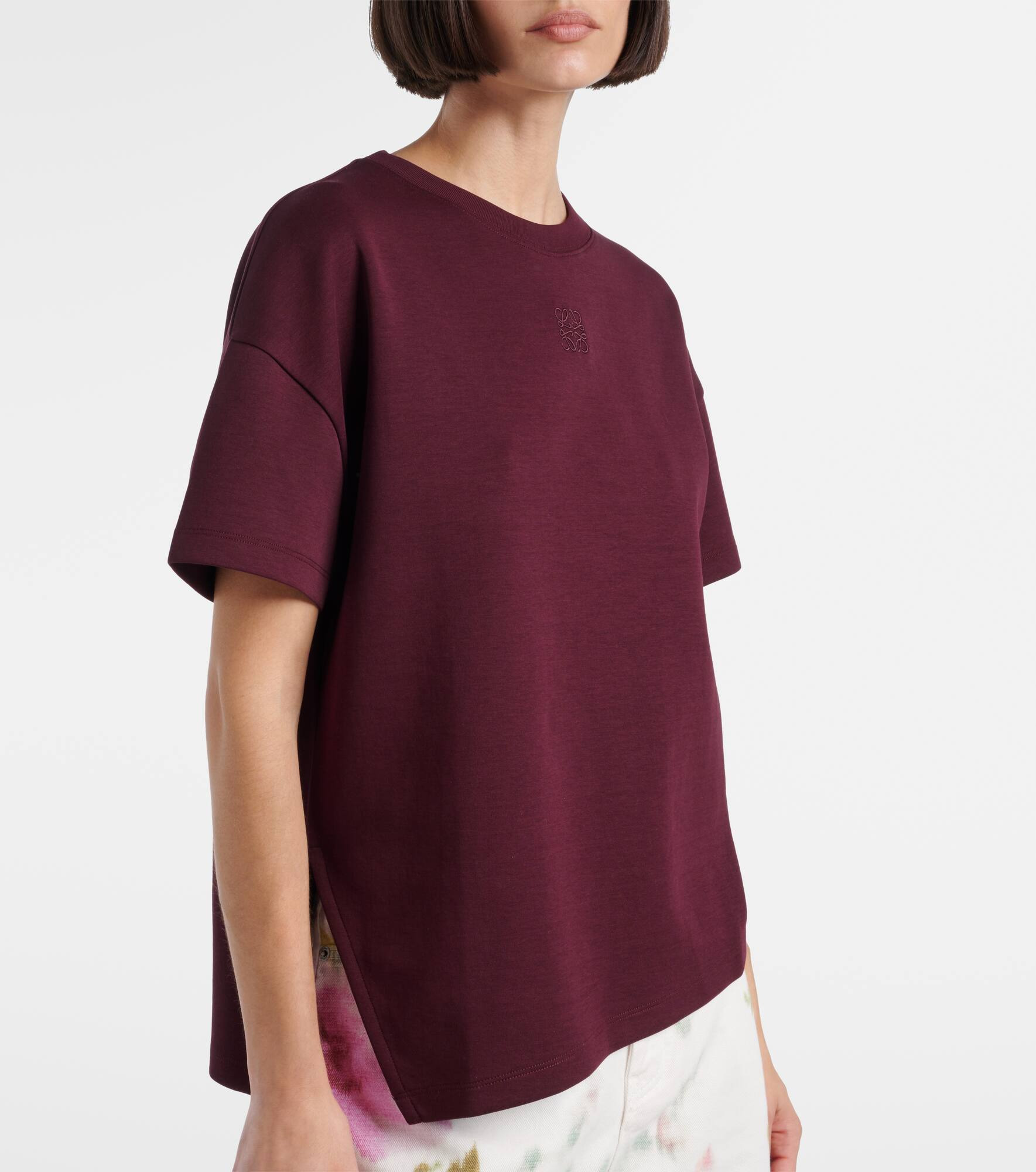 Anagram asymmetric cotton-blend T-shirt - 5