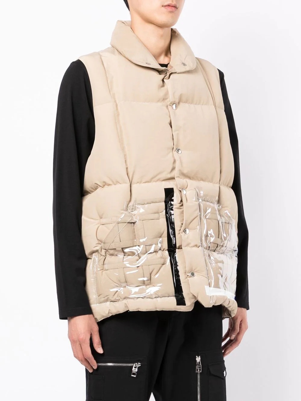 high-neck padded gilet - 3