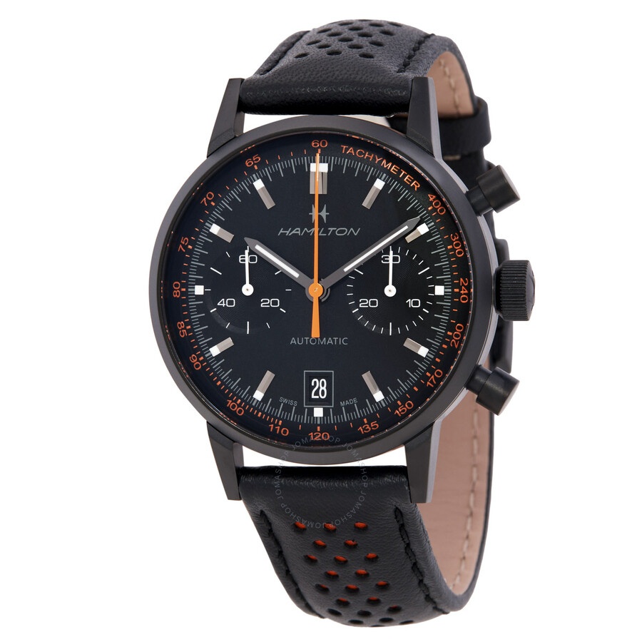 Hamilton - Hamilton American Classic Intra-Matic Chronograph Automatic Black Dial Watch H38446732 - 1
