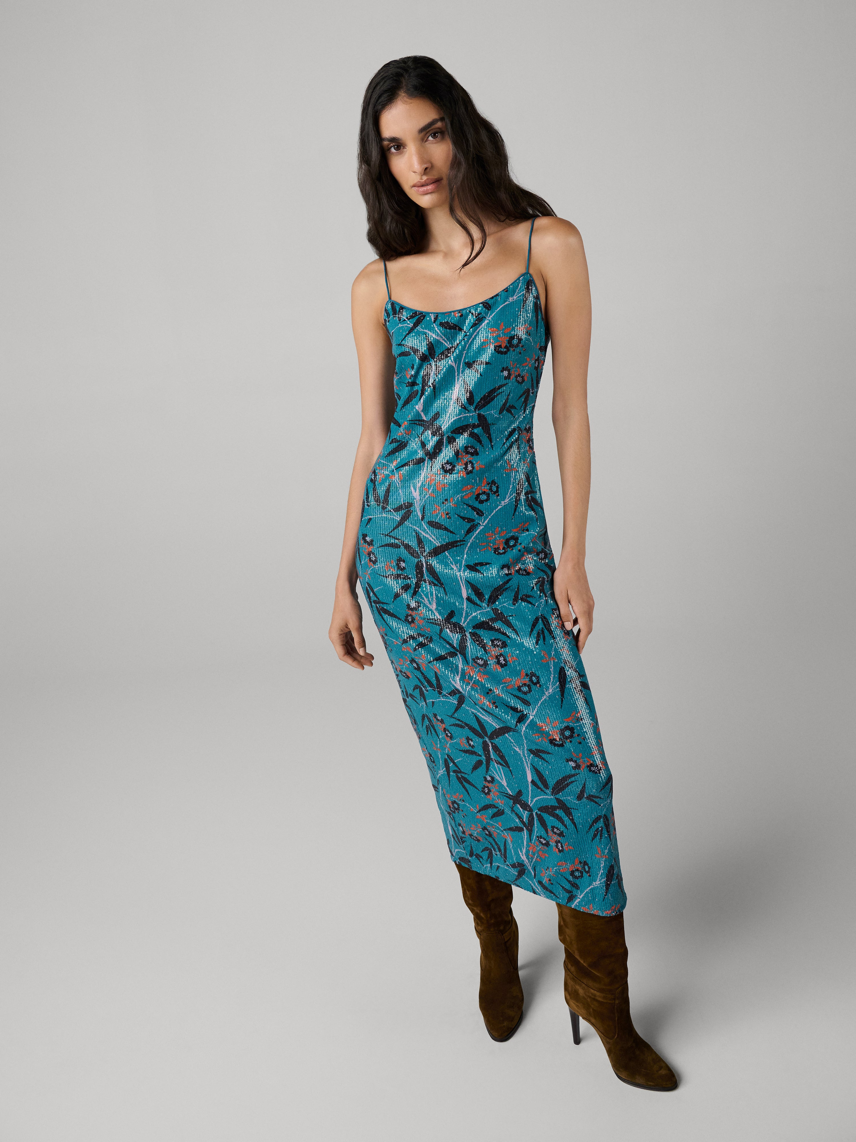 Jane Sequin Slip Dress - 5