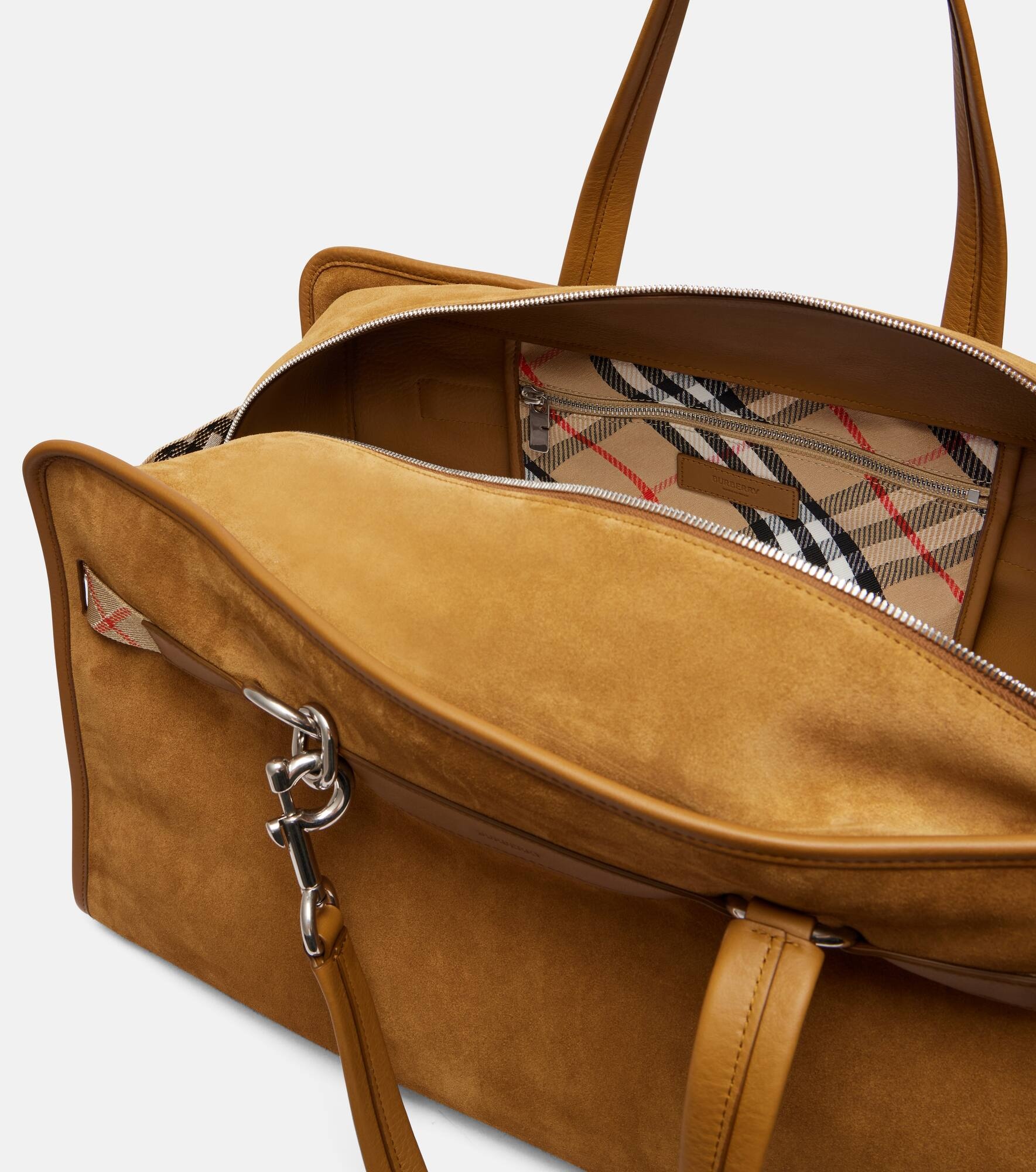 B Clip Holdall suede duffel bag - 3