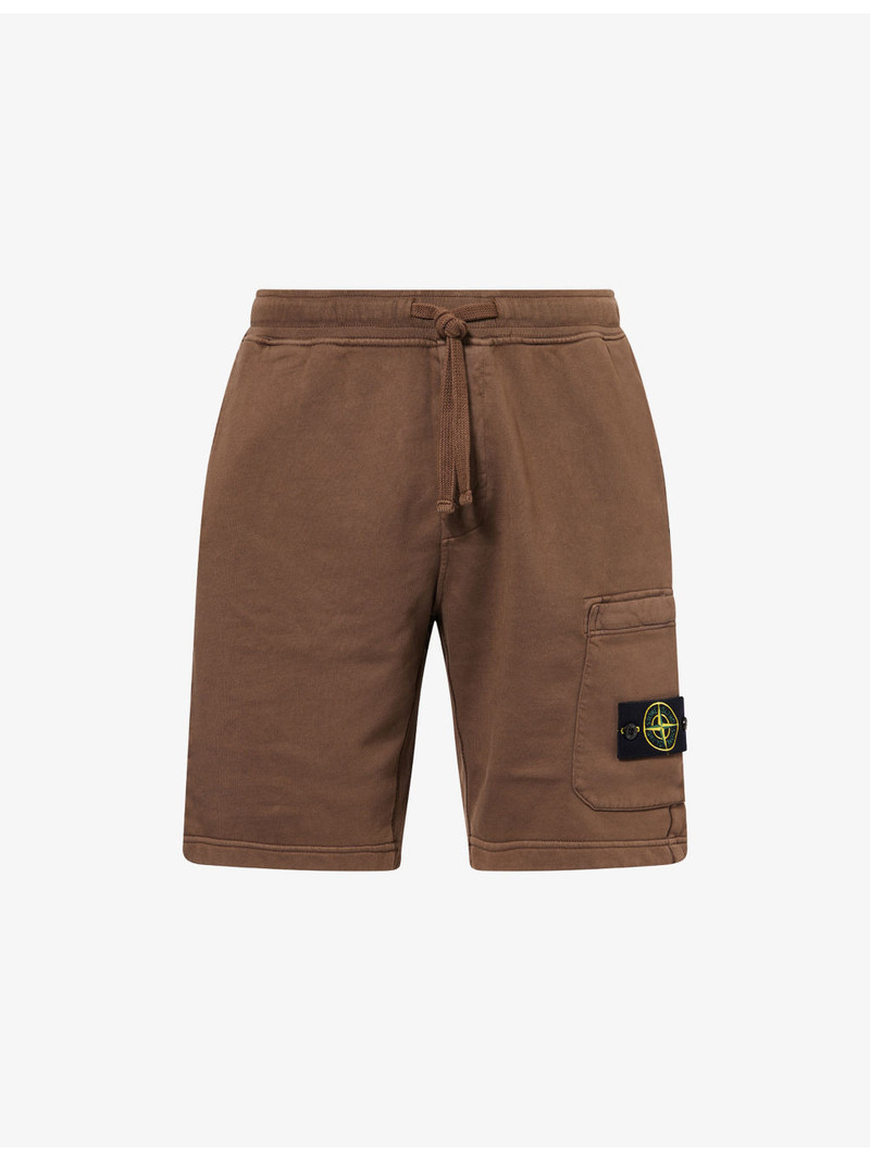 Badge Drawstring Cotton-Jersey Shorts 1