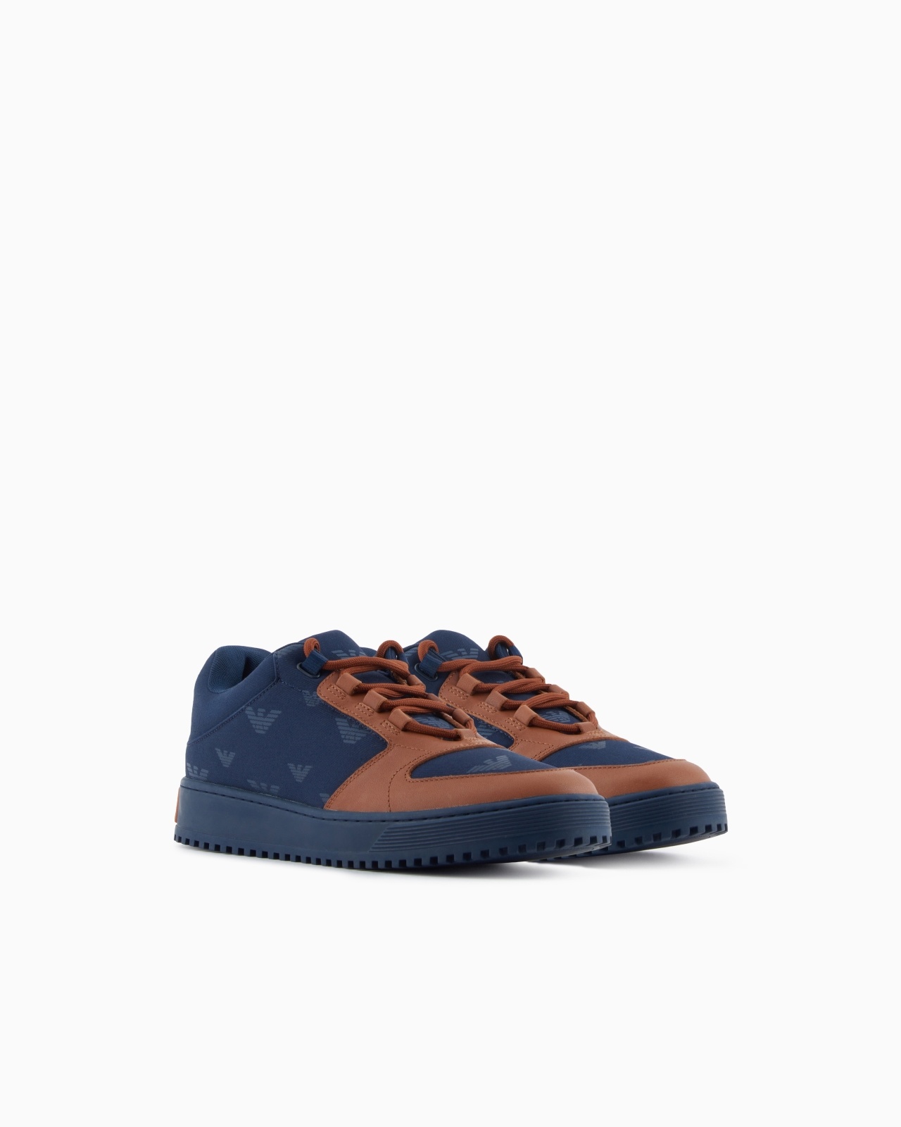 CANVAS SNEAKERS WITH ALL-OVER EAGLES - 2