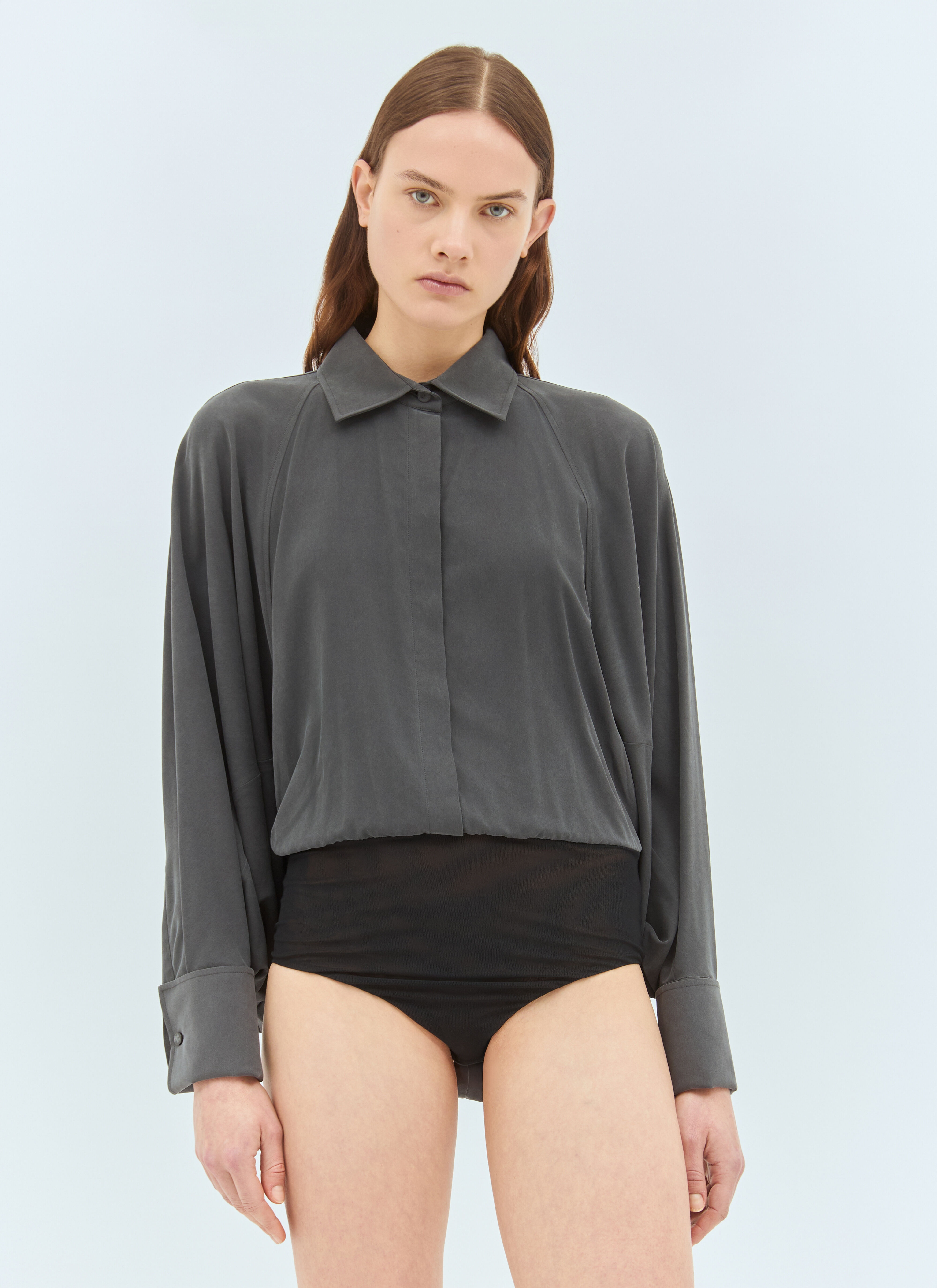Silk Bodysuit Shirt - 1