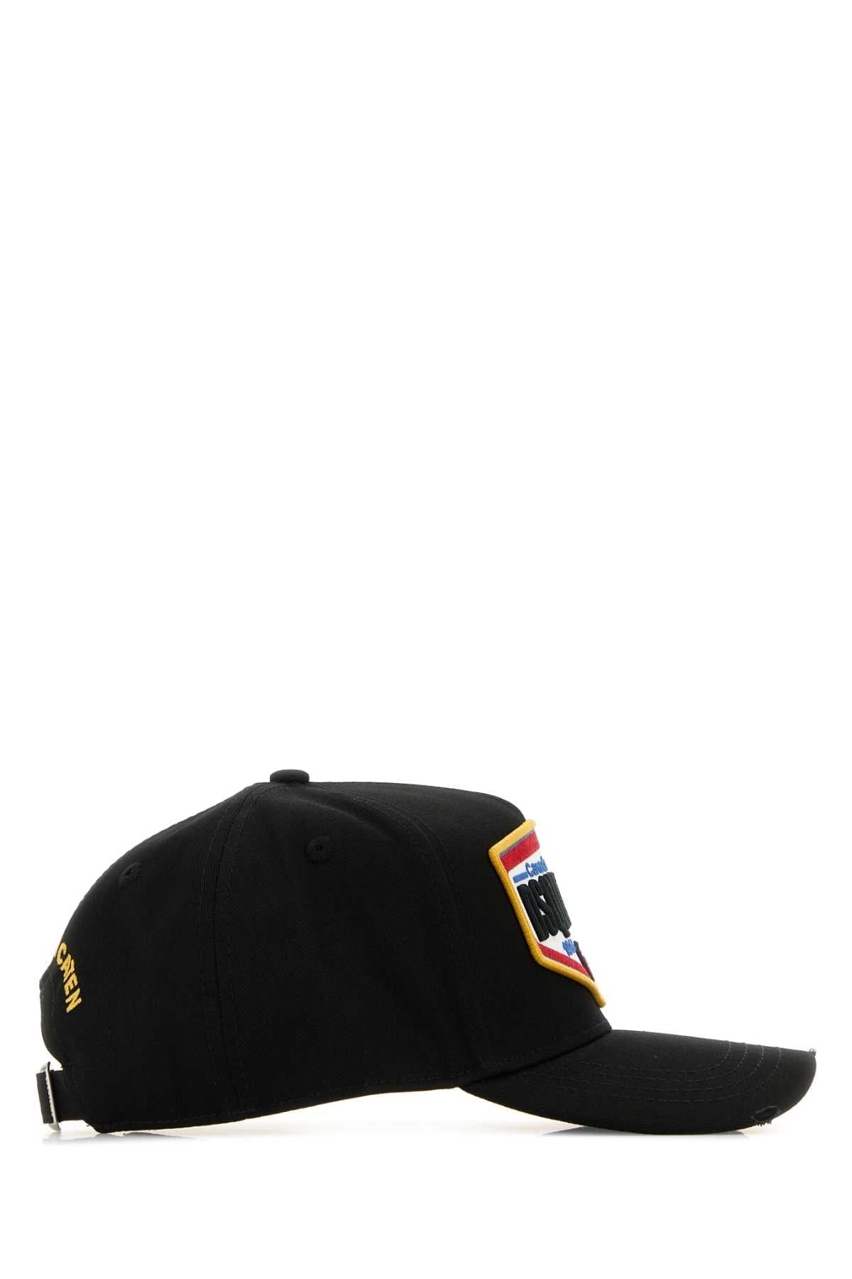 Dsquared Men Black Cotton Baseball Cap - 2
