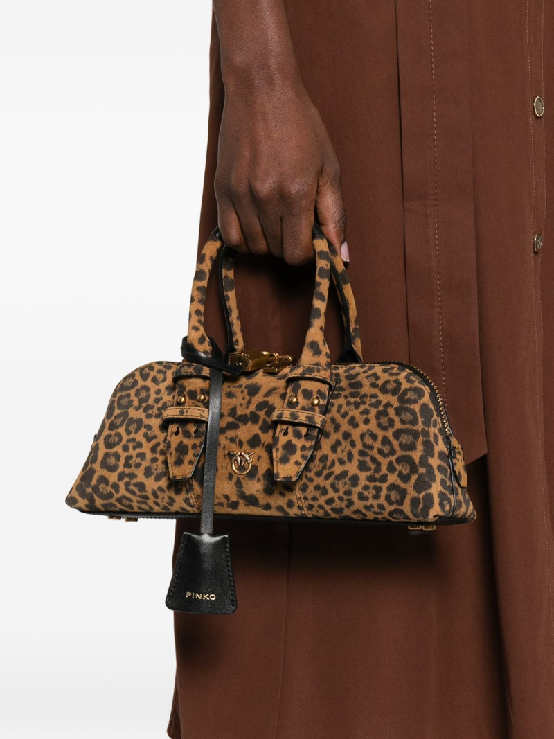 PINKO leopard-print tote bag outlook