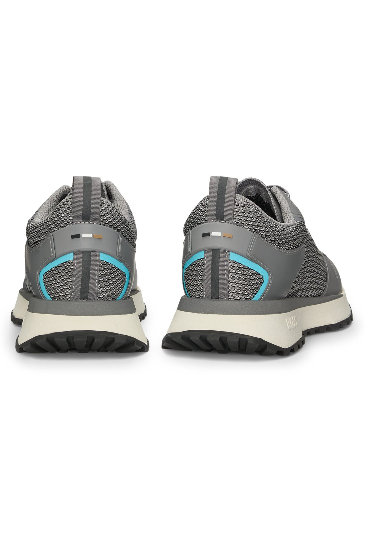 MIXED-MATERIAL TRAINERS WITH MESH DETAILS AND BRANDING - 5