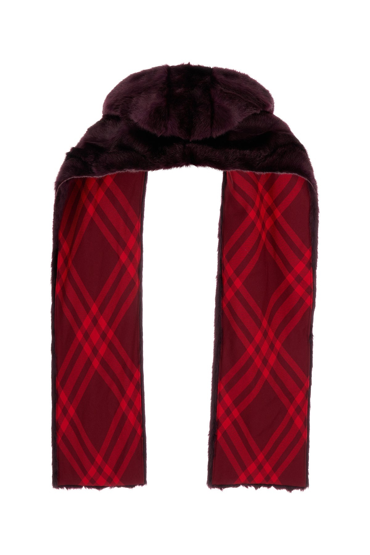 Purple eco fur scarf - 2