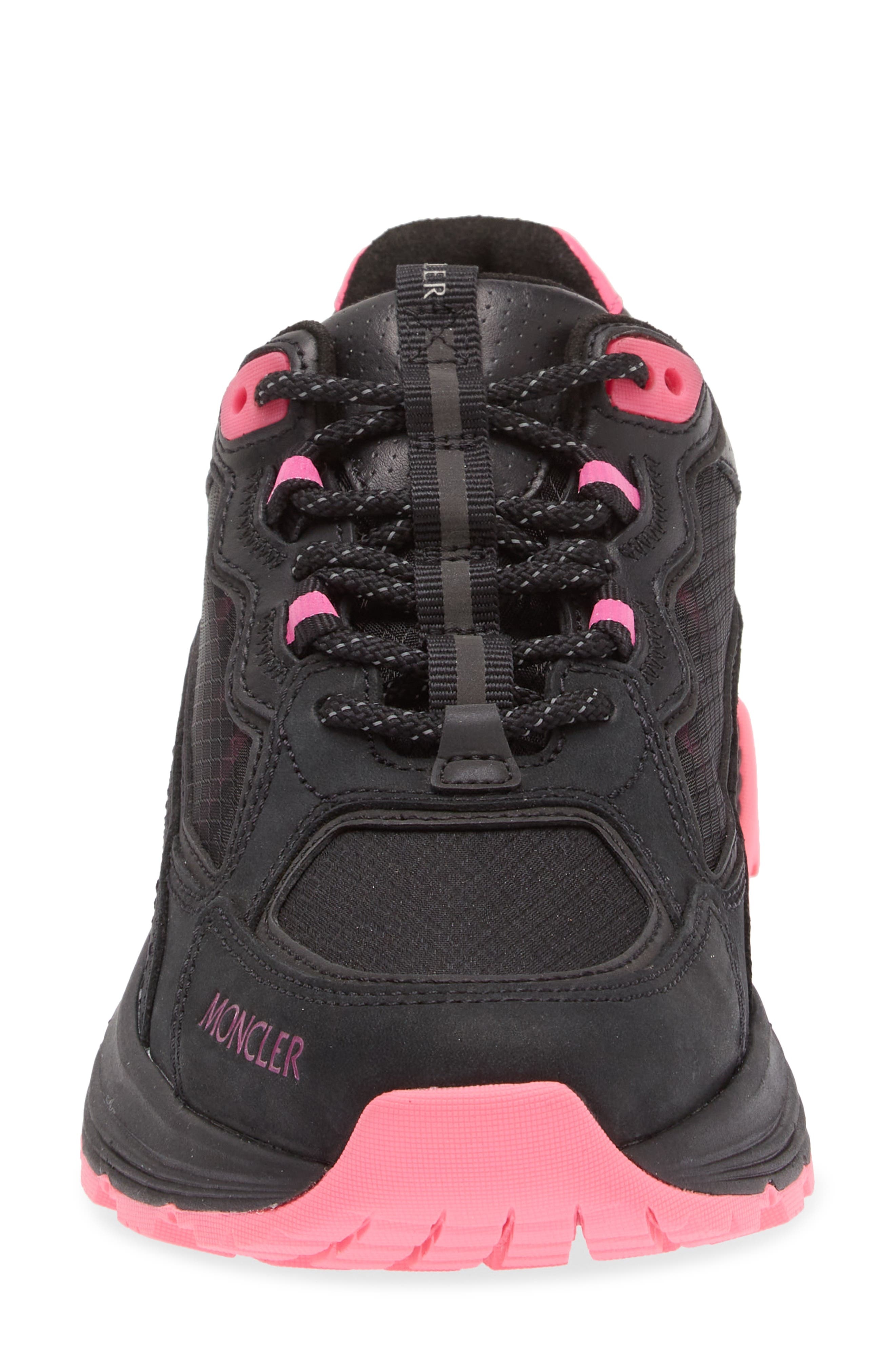 Moncler Lite Runner Low Top Sneaker in Black/Pink at Nordstrom - 4