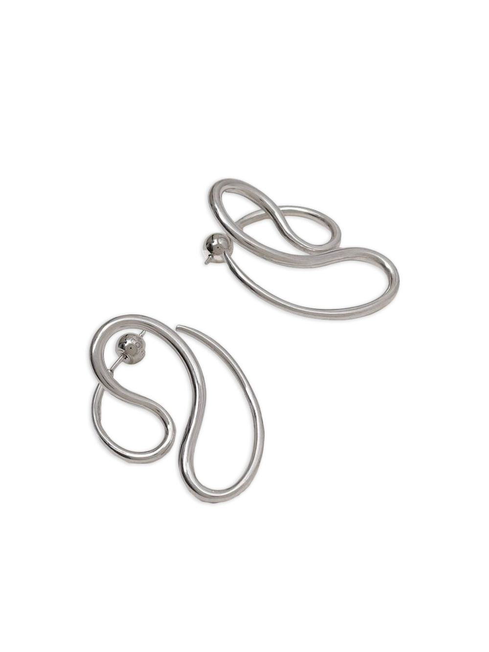curved-line earrings - 2