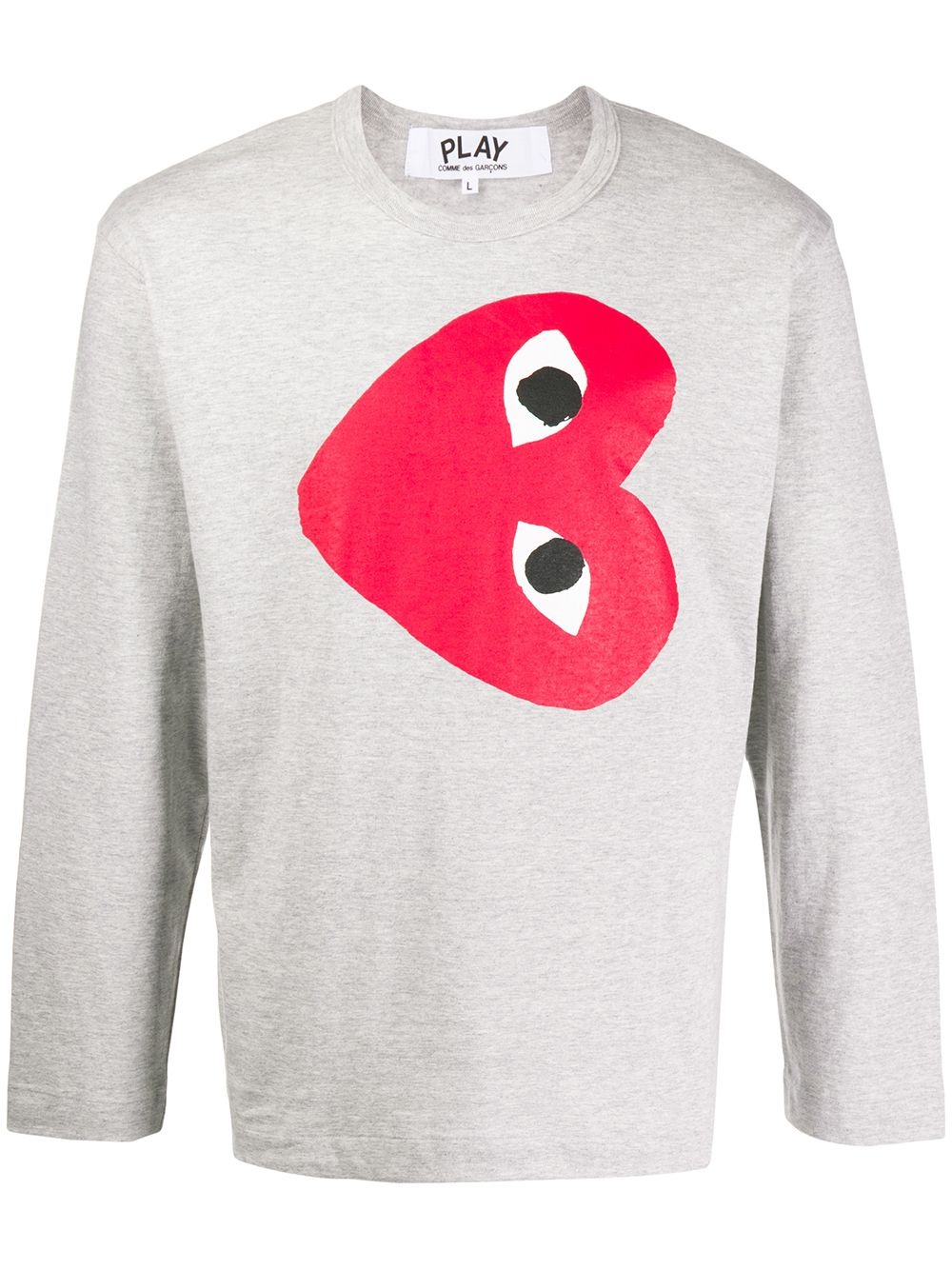 heart print sweatshirt - 1