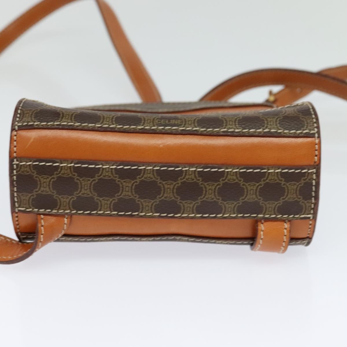 CELINE Macadam Canvas Backpack Pvc Leather Brown - 9
