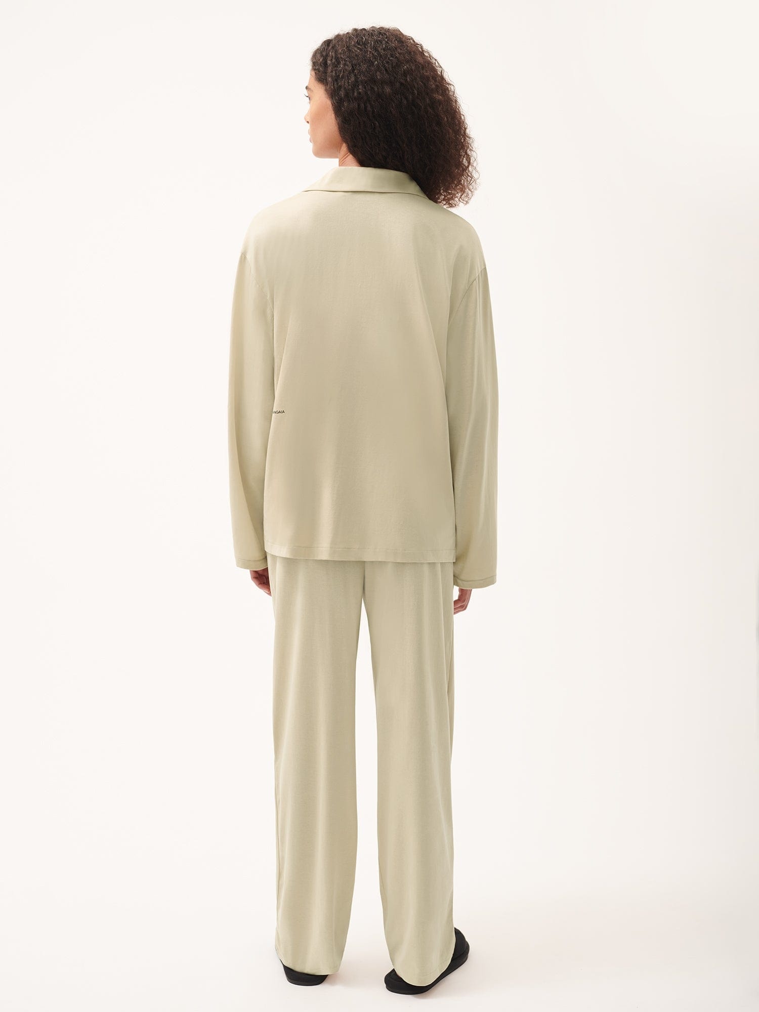 Womens 365 Lightweight Long Pyjama Set  - Maitake Beige - 4