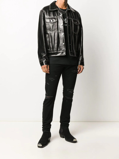 Balmain ripped detailing slim-fit jeans outlook