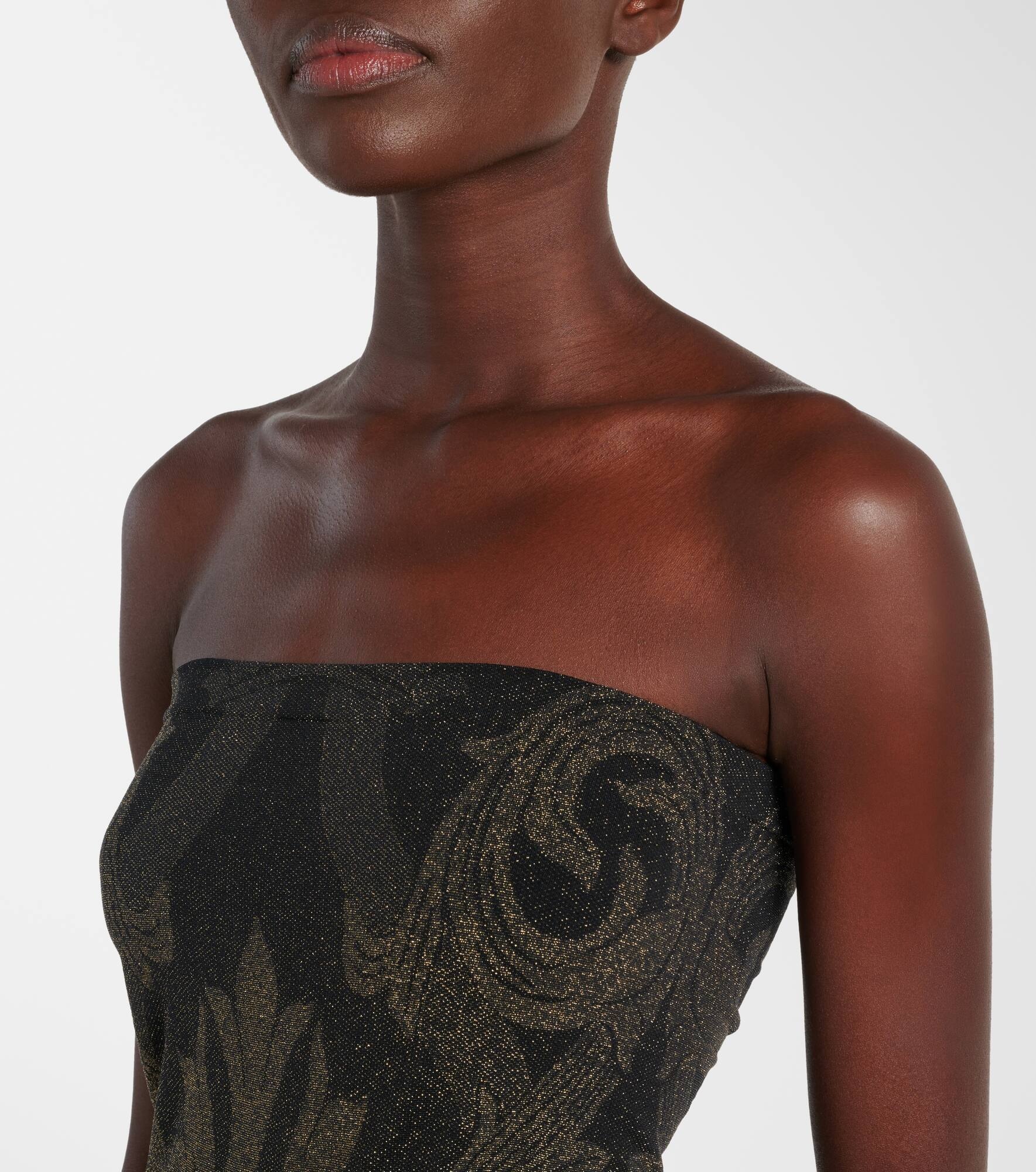x Etro lamé jacquard midi dress - 4