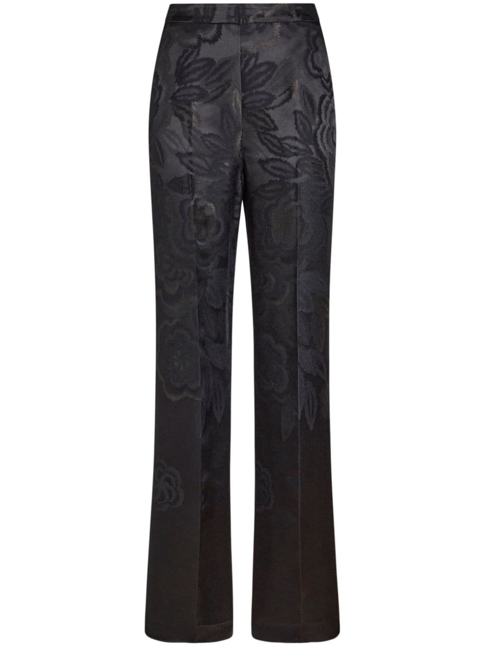jacquard palazzo trousers - 1