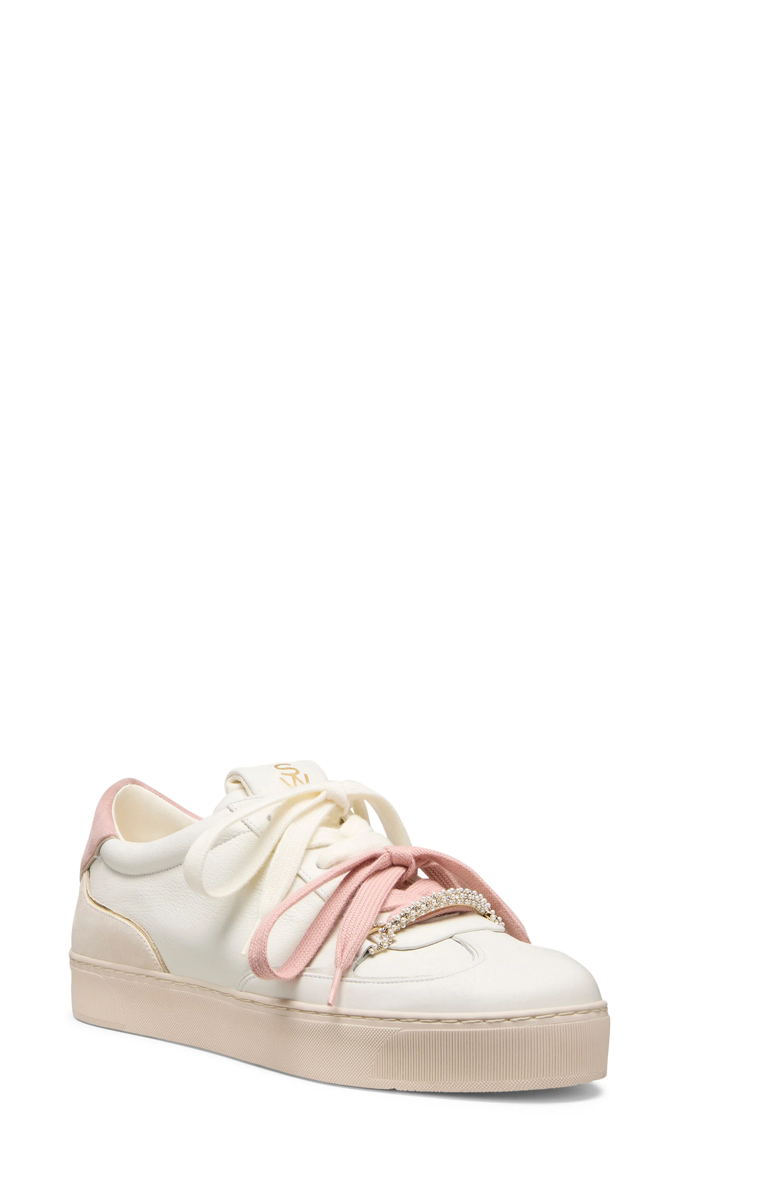 Stuart Weitzman Colton Sneaker in Cream/Linen/Ballet at Nordstrom - 1