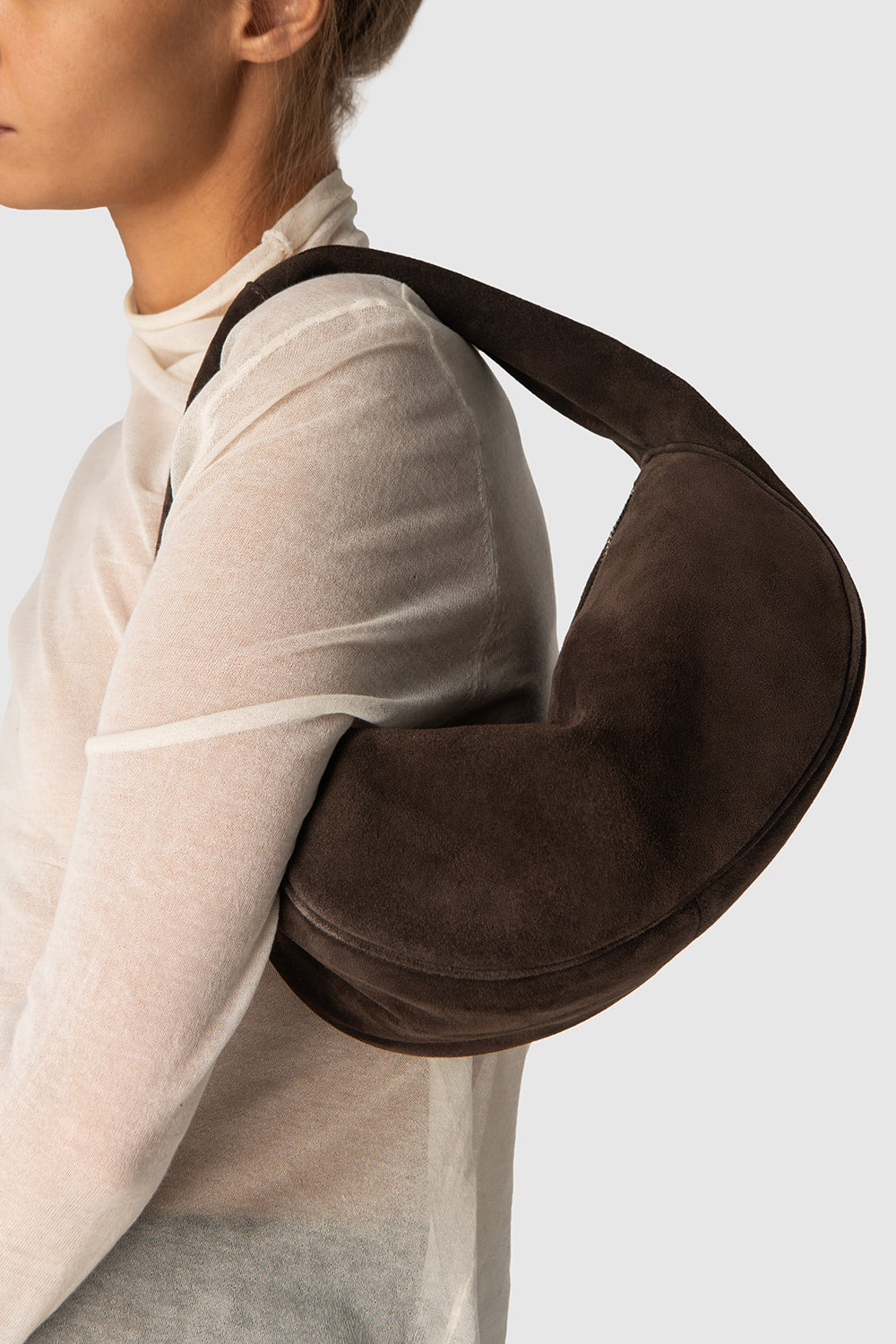 Cush Ristretto Suede Leather Shoulder Bag - 5