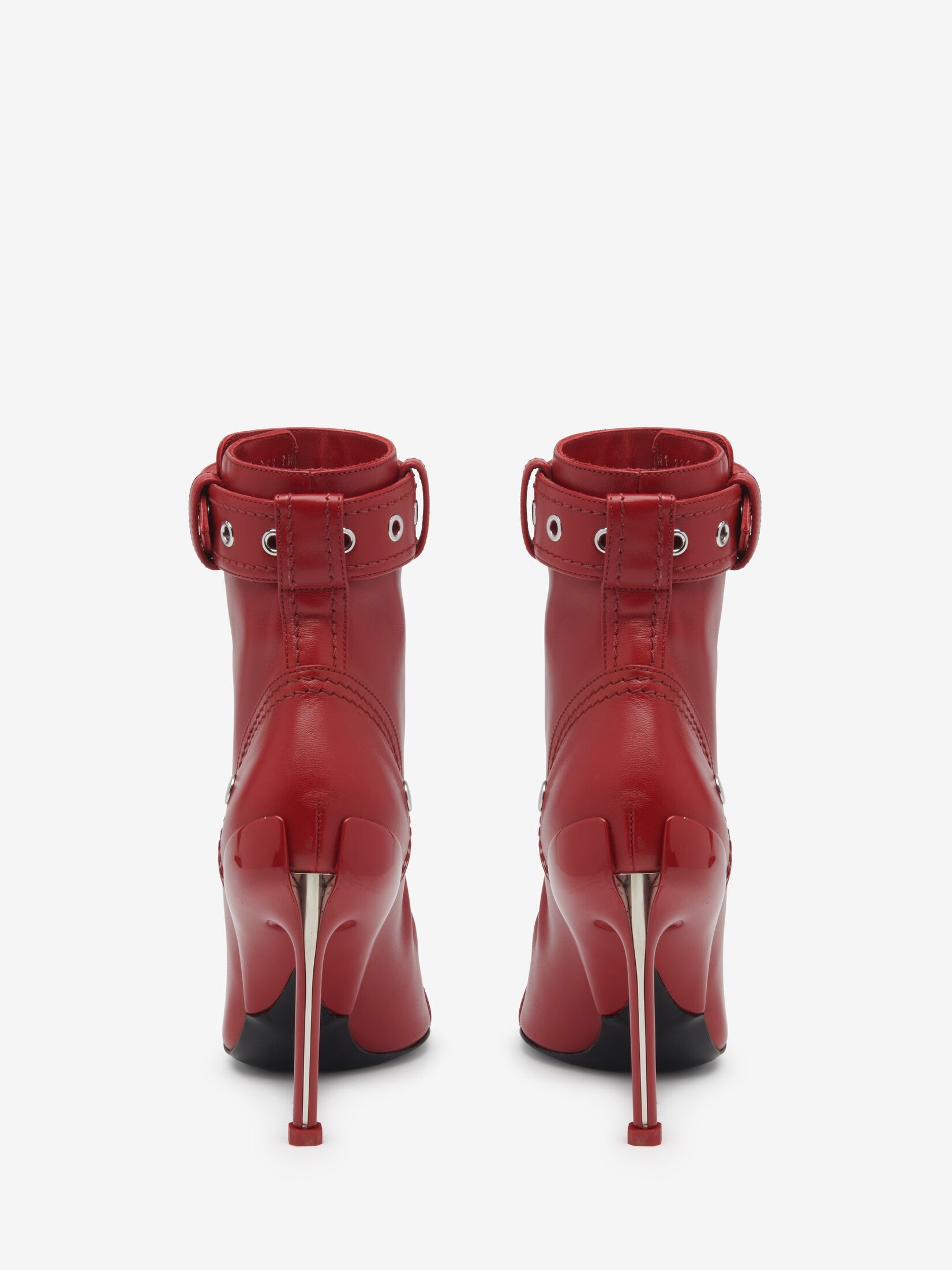 Women's Slash Biker Boot in Blood Red/silver - 3