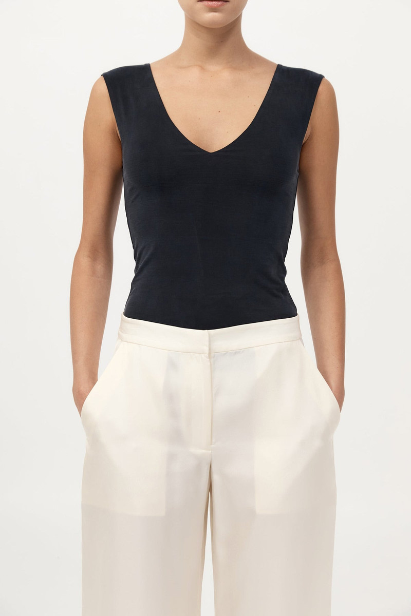 90s Cupro Top - Black 3
