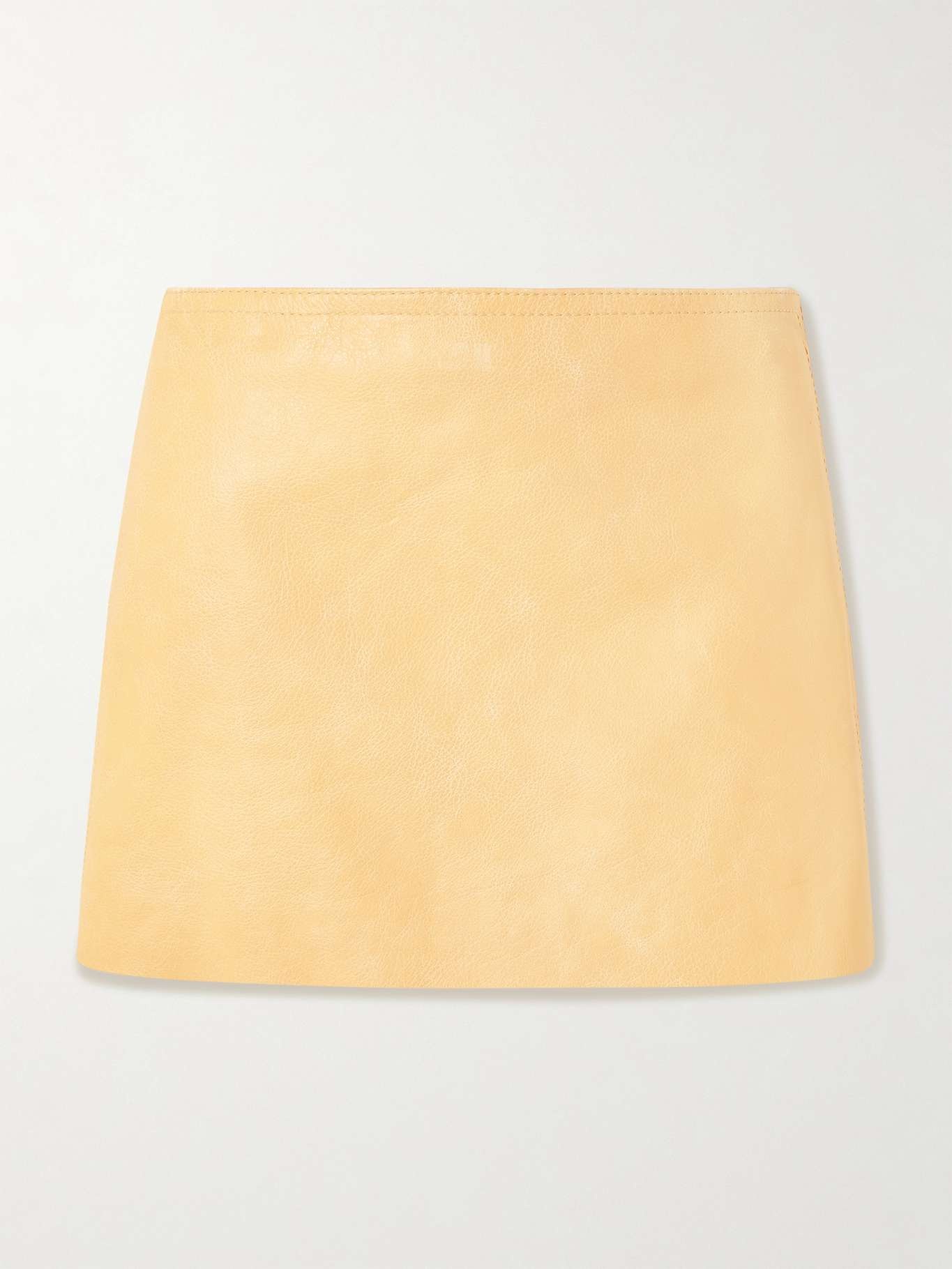 Textured-leather mini skirt - 1