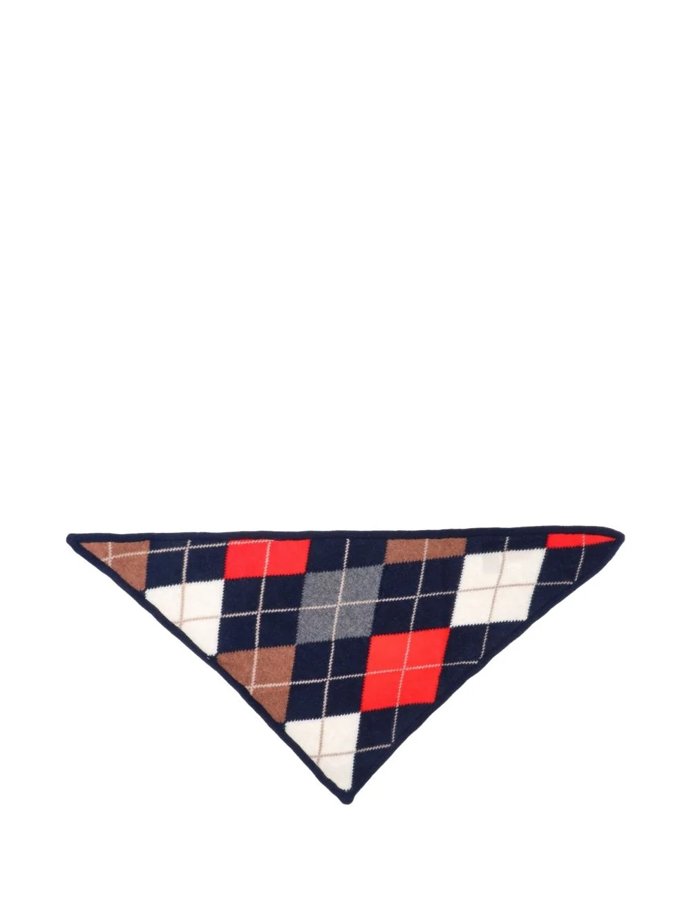 argyle-pattern cashmere scarf - 1