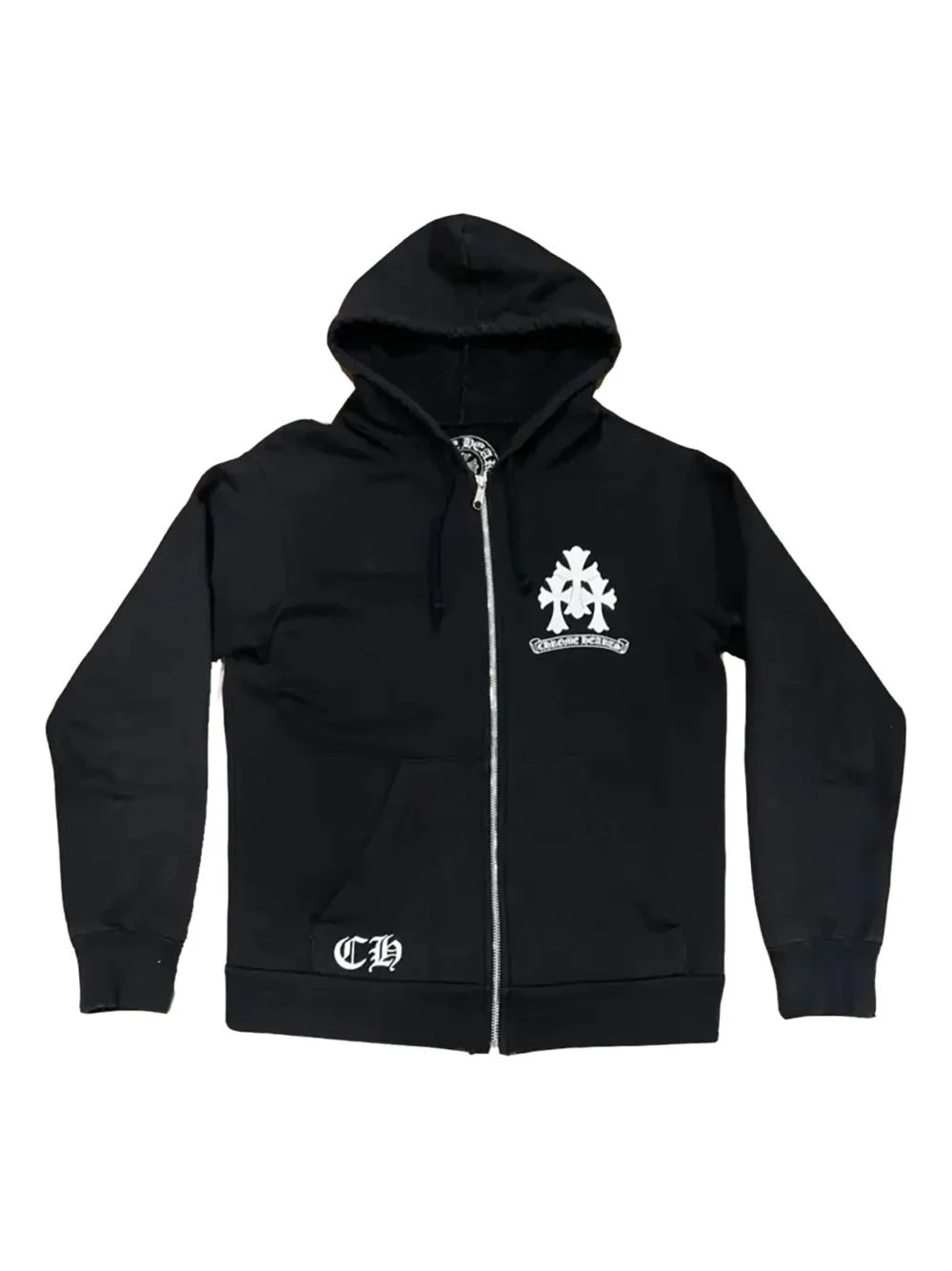 Triple Cross logo-print zip-up hoodie - 1