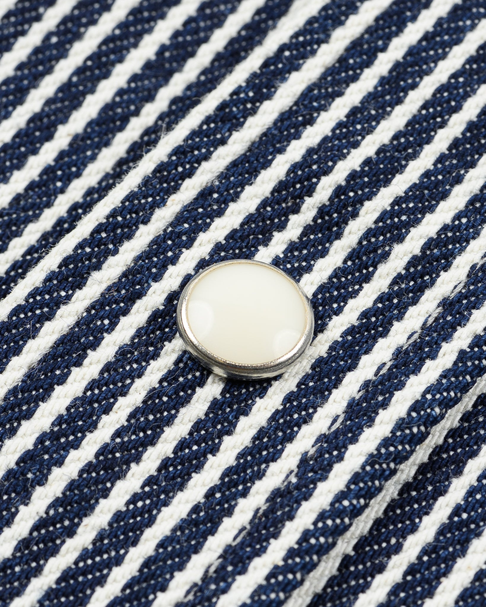 IHSH-07-IND 12oz Hickory Stripe Western Shirt - Indigo - 12
