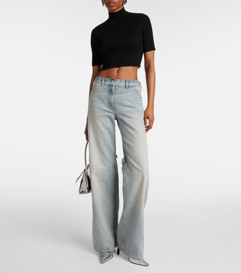 courrèges Sailor high-rise wide-leg jeans outlook