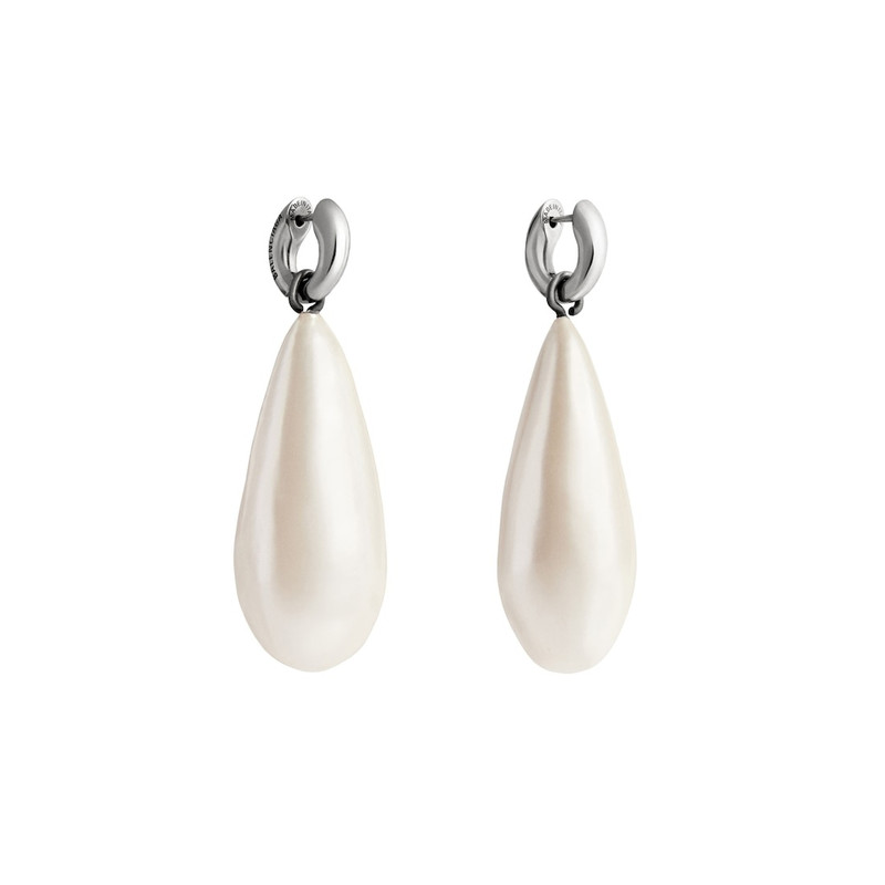 Women's Palazzo Pearl Earrings  in Antique Silver 3