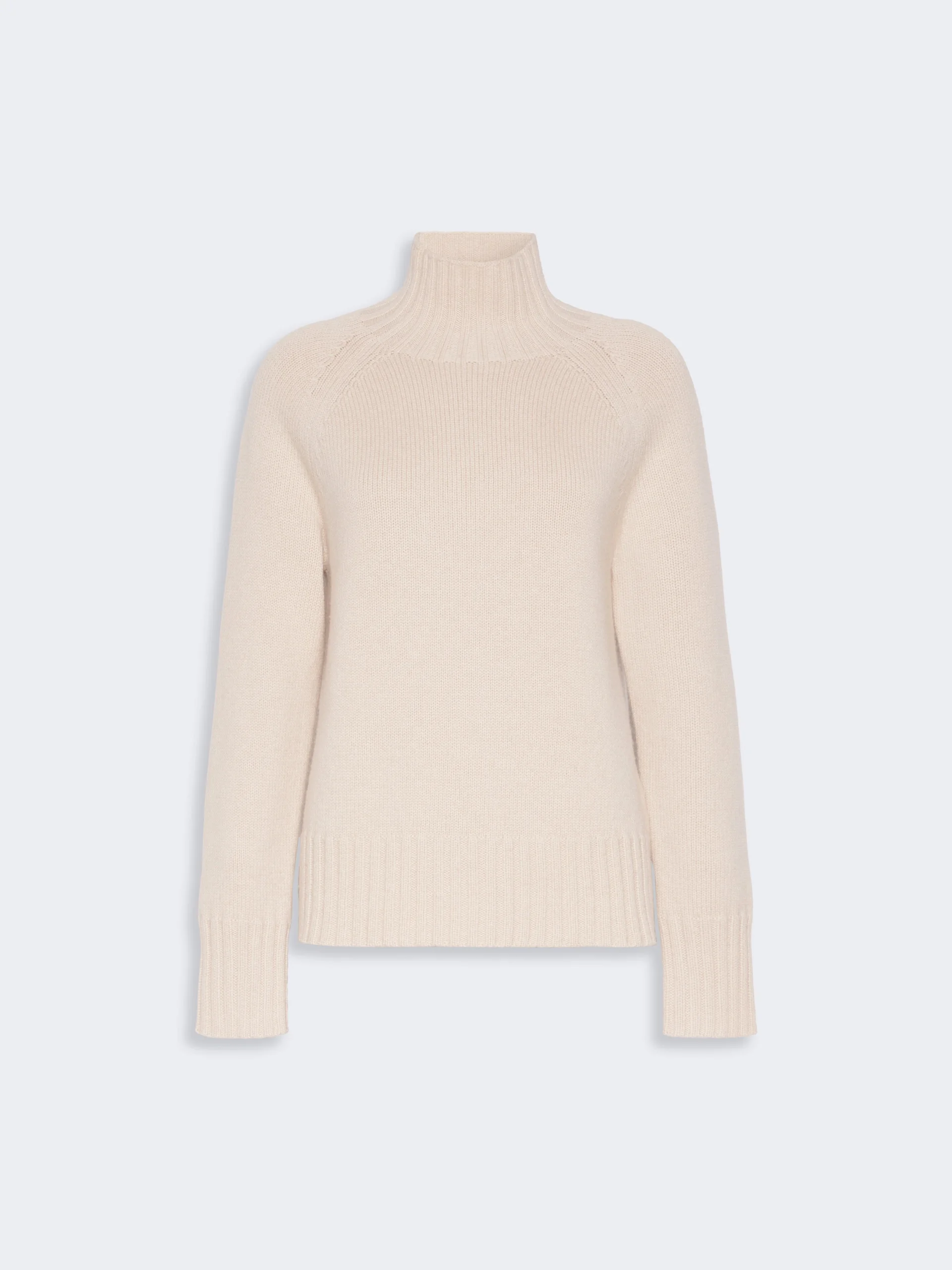 MANTOVA Wool and cashmere yarn polo-neck sweater - ALBINO - 1