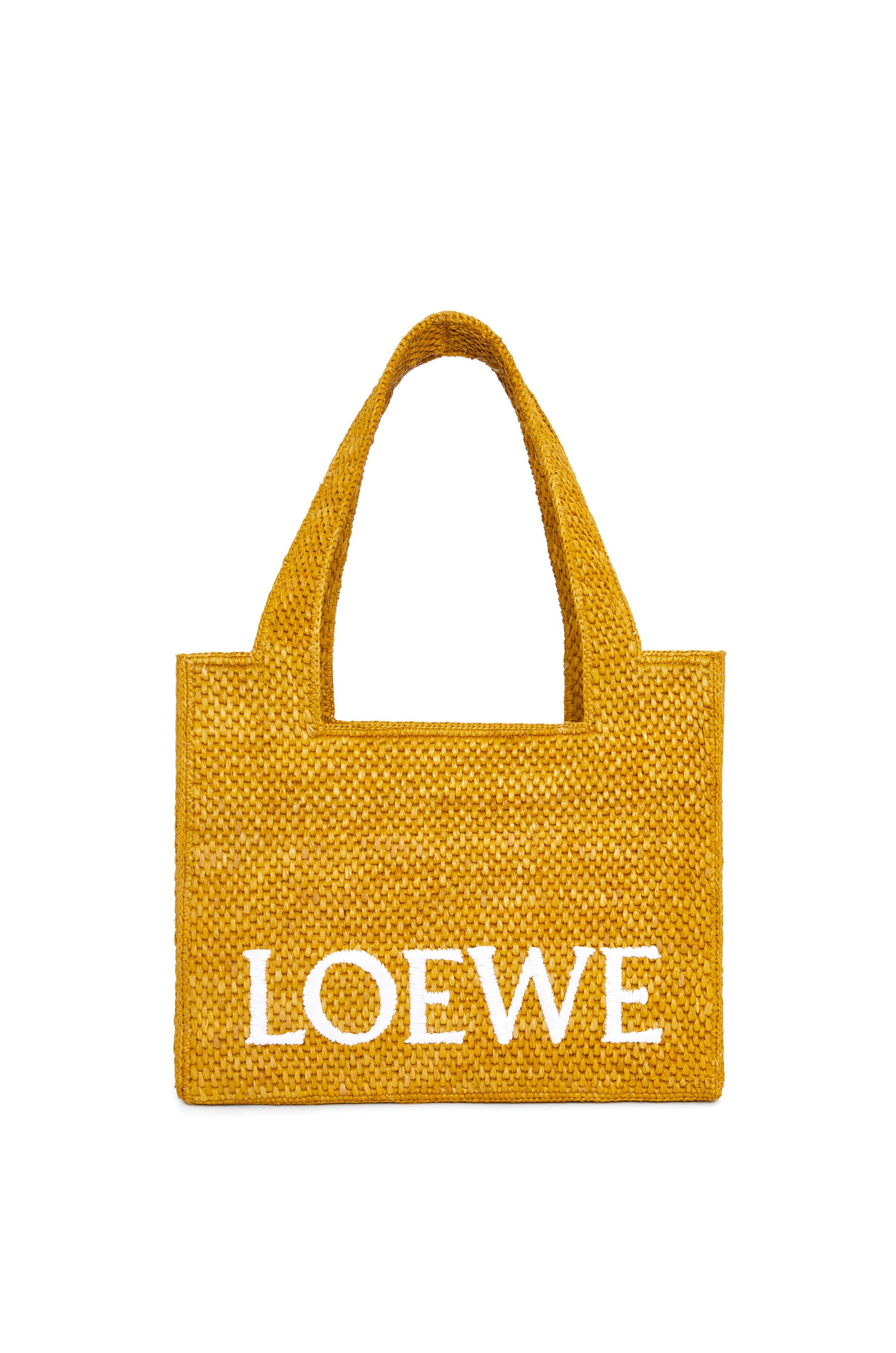 Medium LOEWE Font Tote in raffia - 1