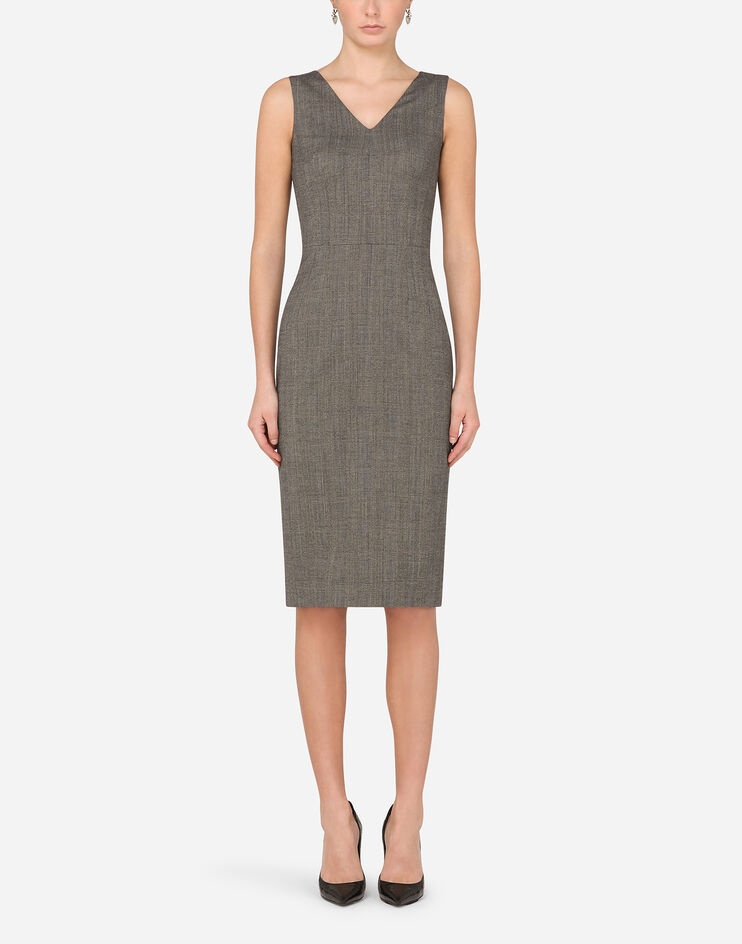 Glen plaid midi dress - 1