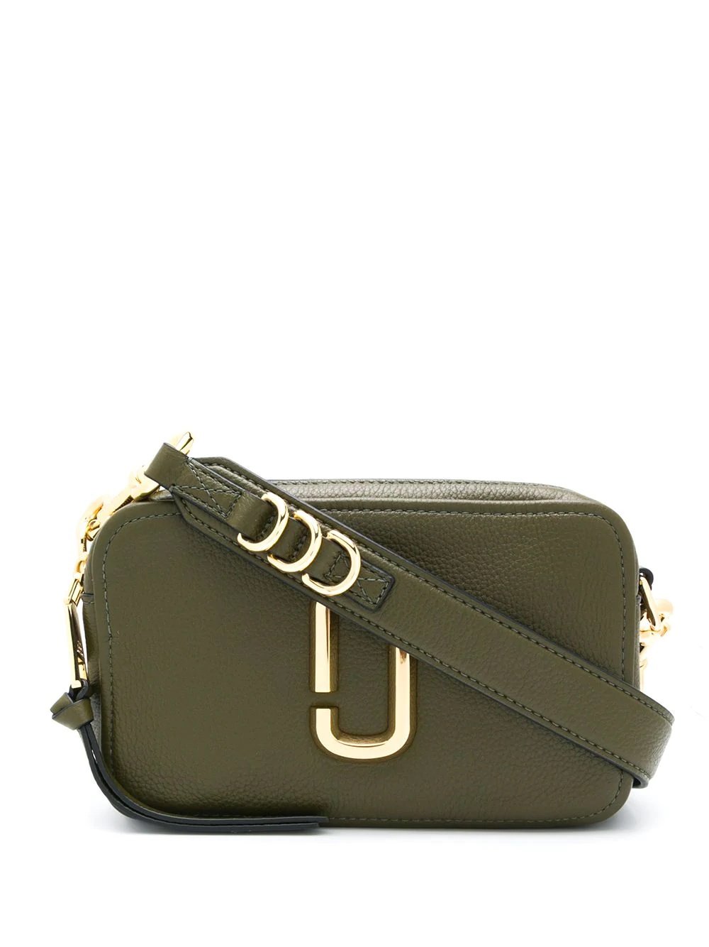 logo plaque leather crossbody bag - 1