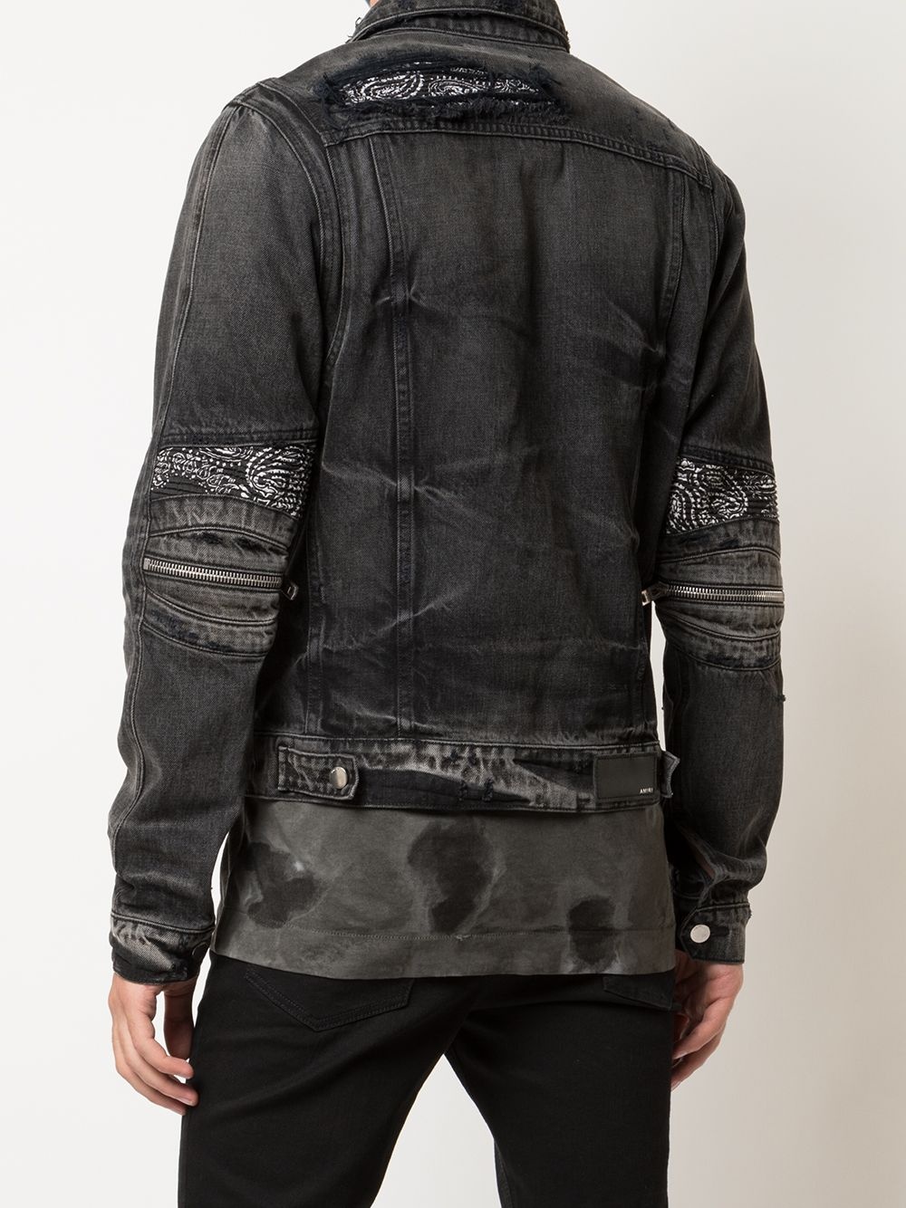 Bandana MX2 distressed denim jacket - 4