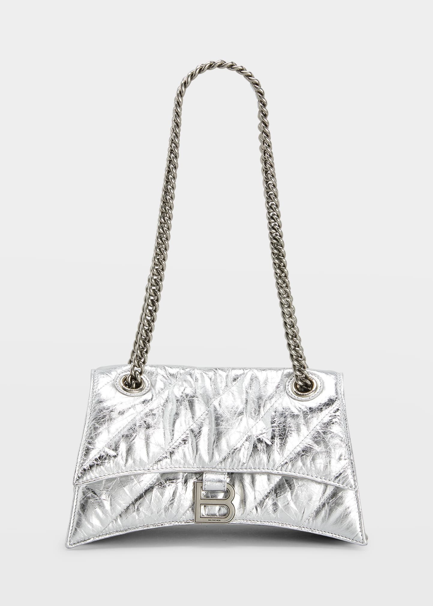 Crush Small Quilted Metallic Chain Shoulder Bag - 1