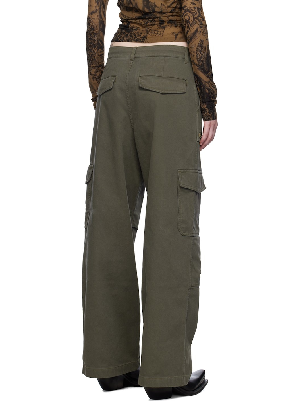 Khaki Relaxed-Fit Cargo Pants - 3