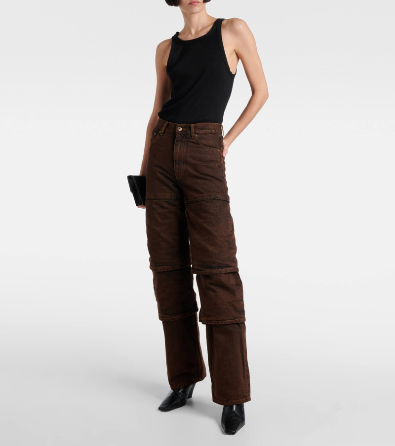 Layered high-rise wide-leg jeans 7