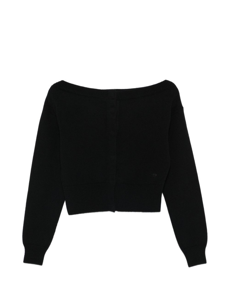 boat-neck cardigan 1