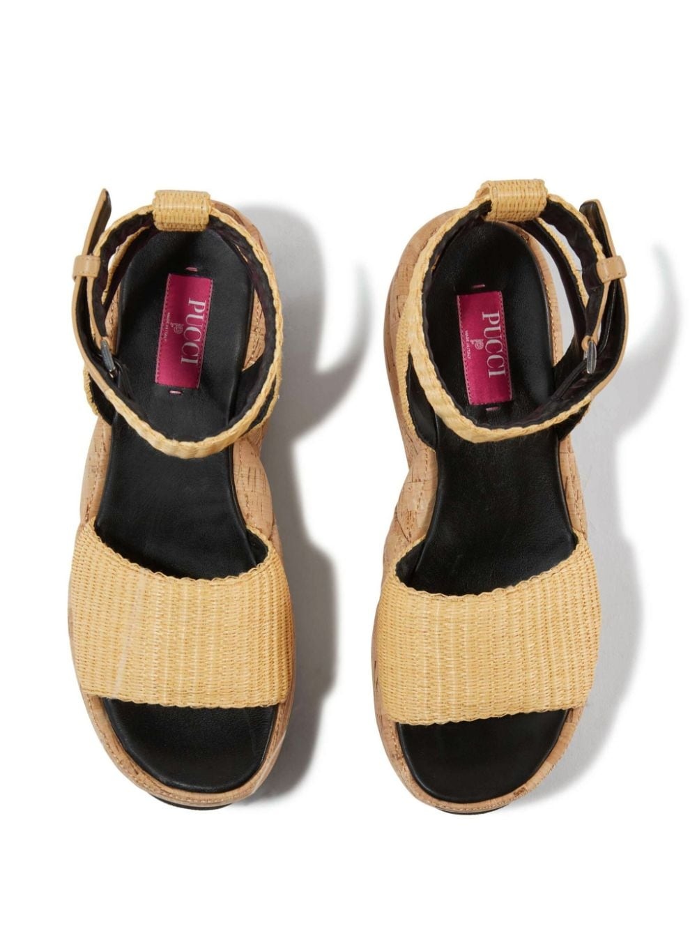 cork platform sole sandals - 4