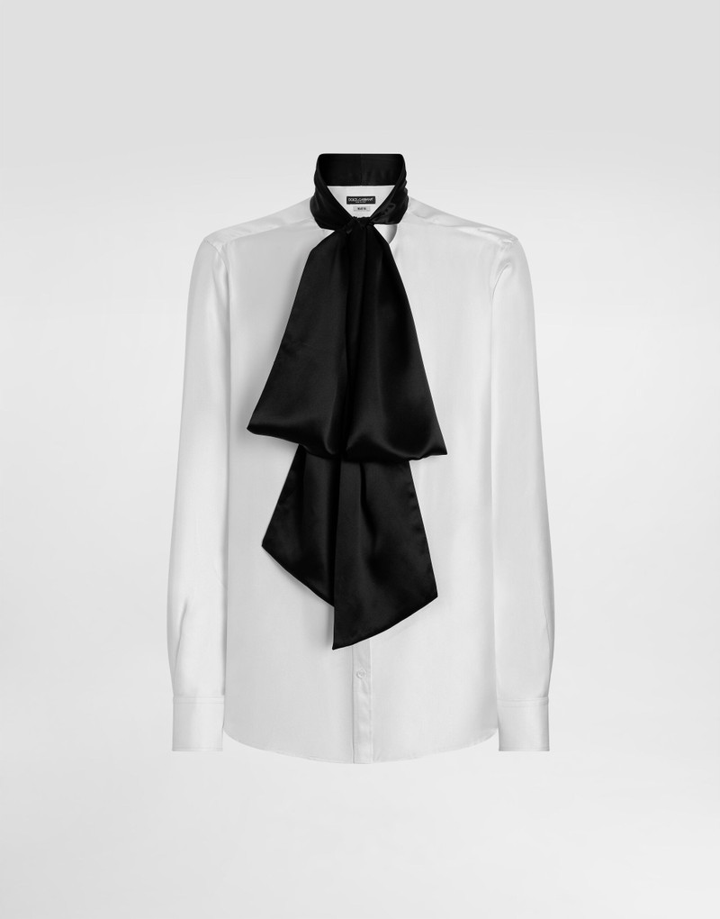 Gold silk twill shirt 1