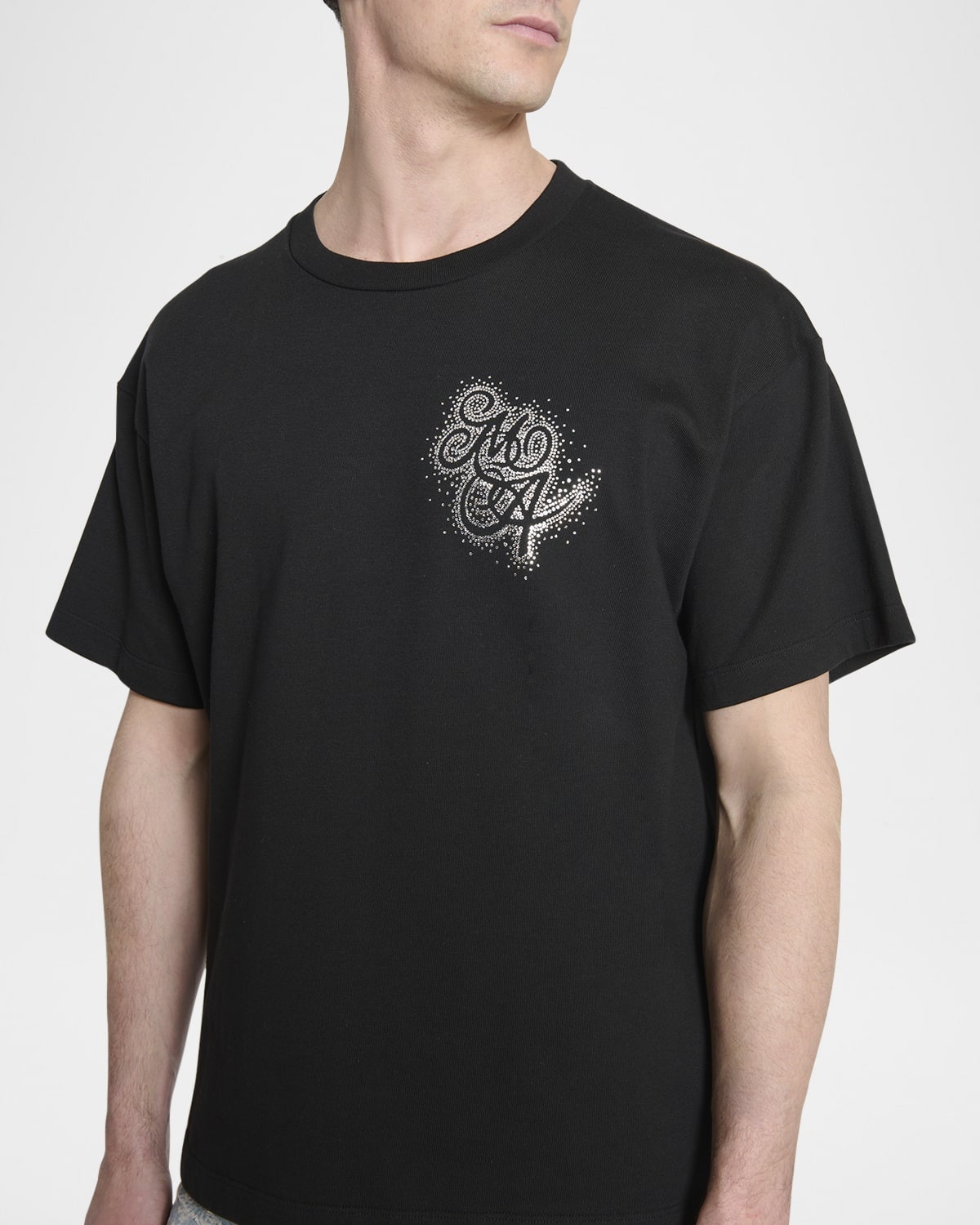 AMIRI Men's Crystal Burst MA Swirl Crewneck T-Shirt