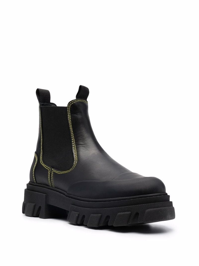 GANNI leather Chelsea ankle boots outlook