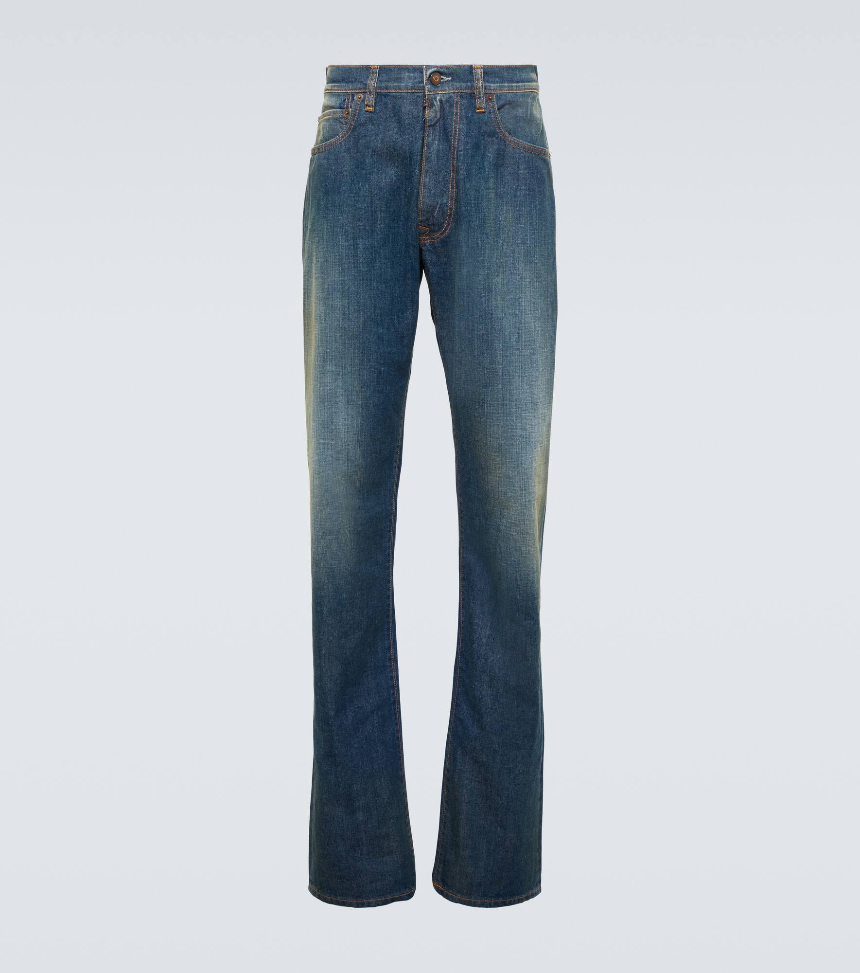 Mid-rise straight jeans - 1