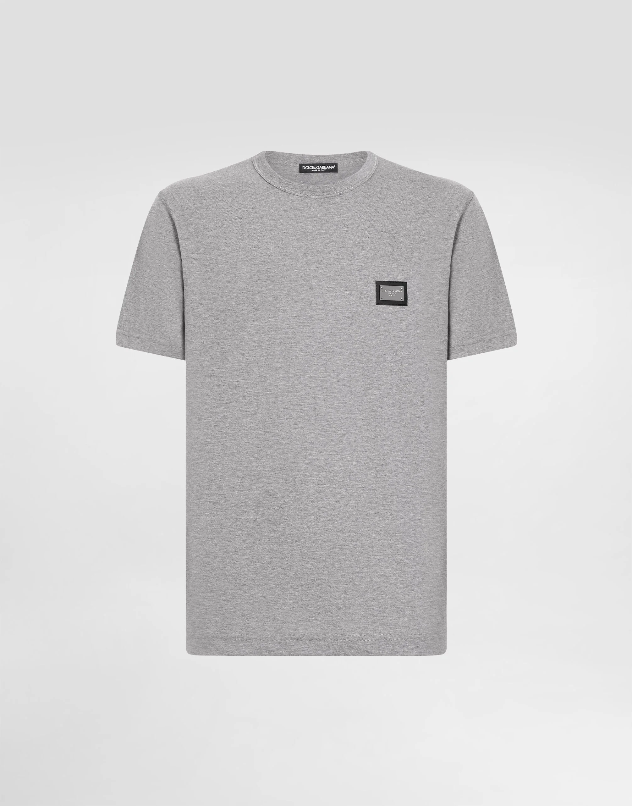 Cotton T-shirt with branded tag - 1