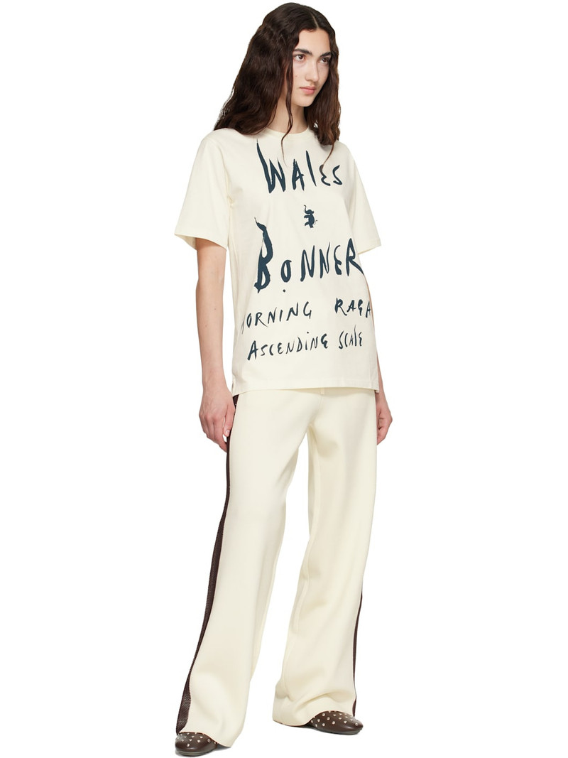WALES BONNER Off-White Cotton Jersey Raga T-shirt outlook