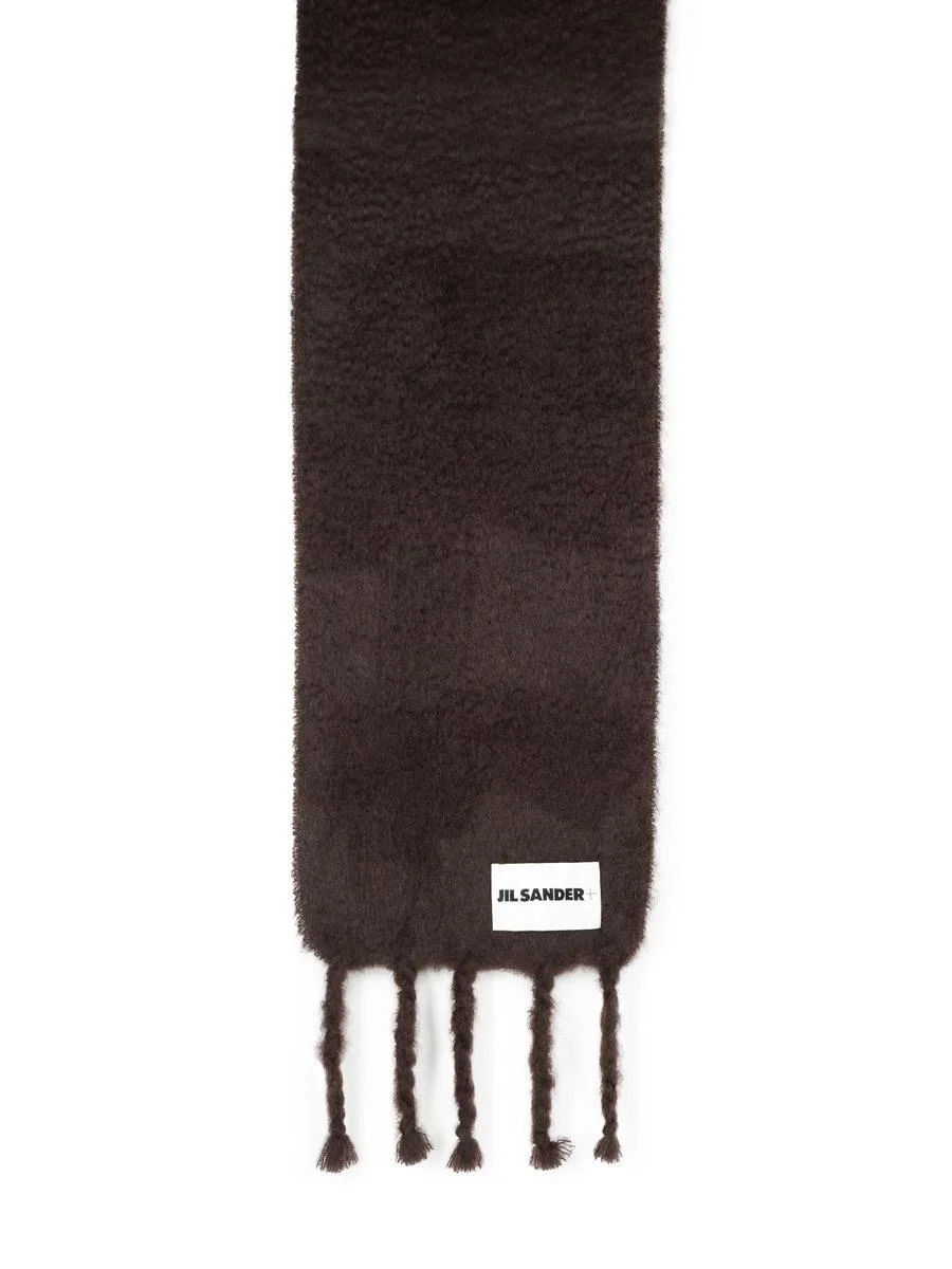 Jil Sander Mohair And Chocolate Wool Scarf - 1